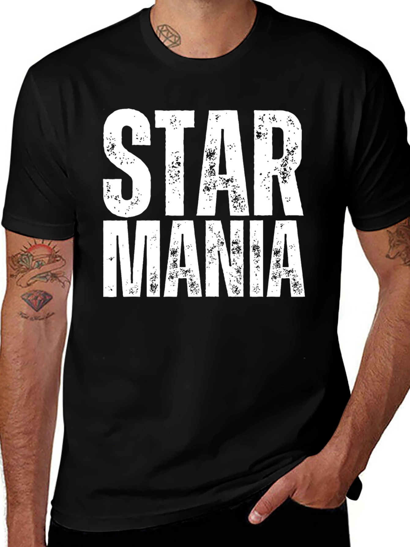 Variant 12 of Star Mania Black T-Shirt