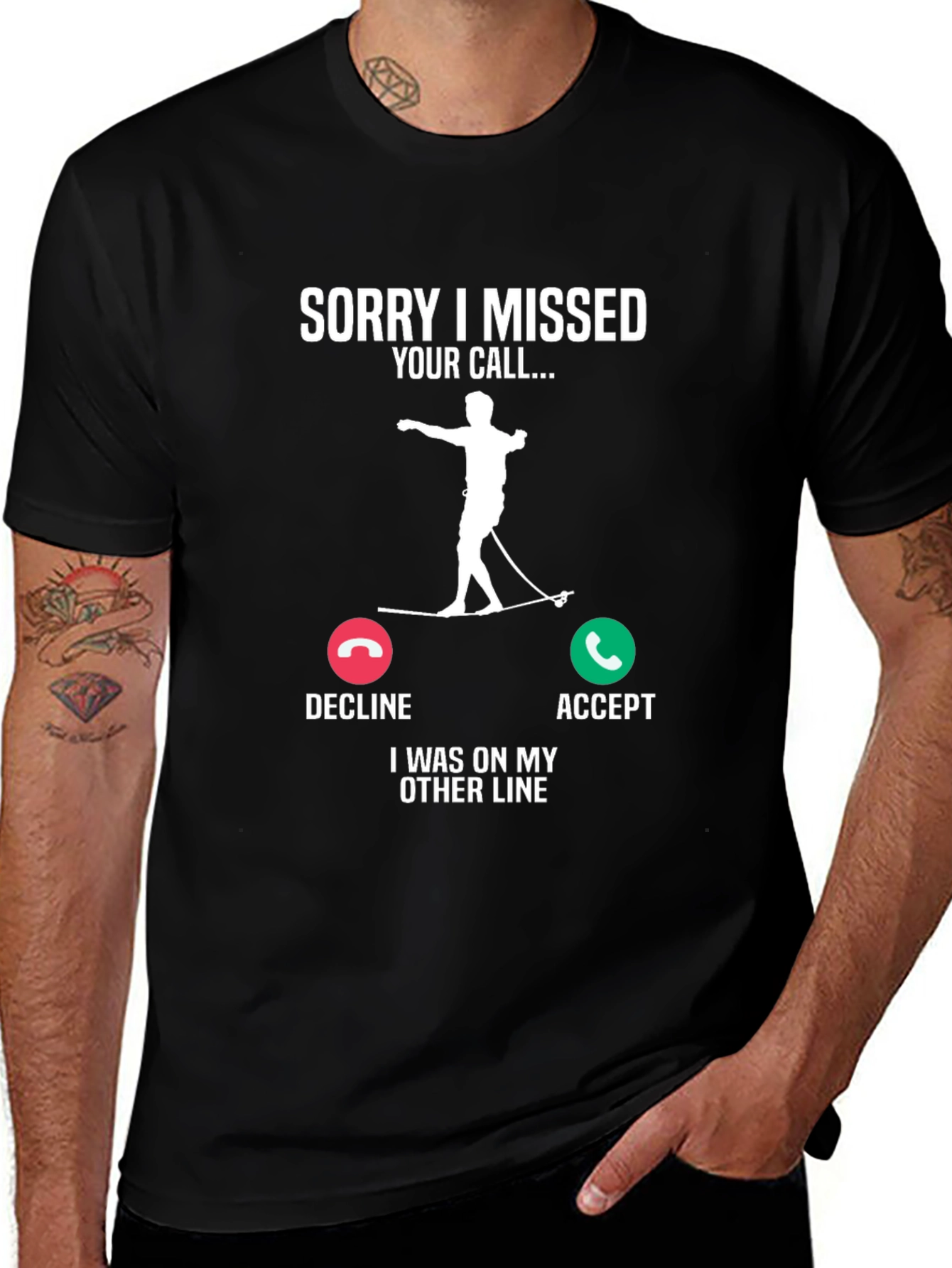 Variant 10 of Sorry Missed Call Water Skiing T-Shirt