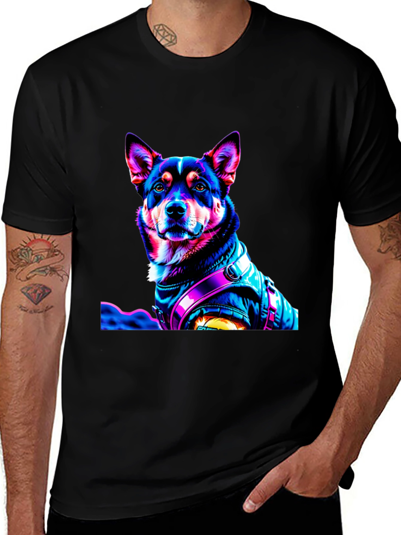 Variant 24 of Dog in Jacket Graphic T-Shirt