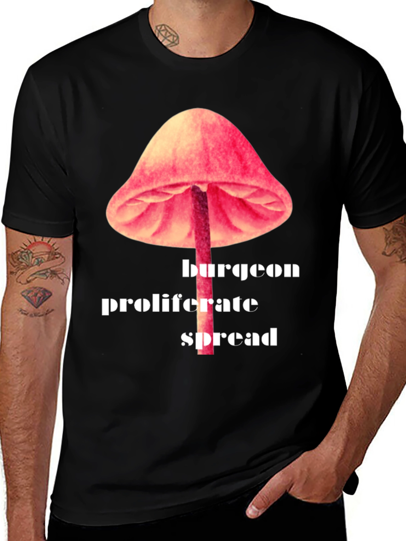 Variant 22 of Mushroom Sprout Tee - Burgeon, Proliferate, Spread