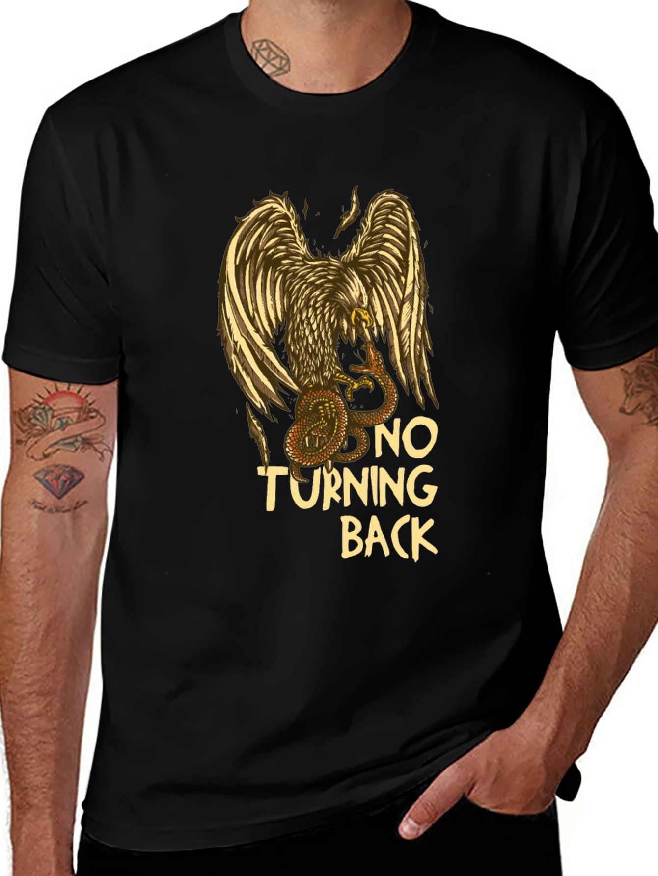Variant 26 of No Turning Back Eagle Graphic Tee
