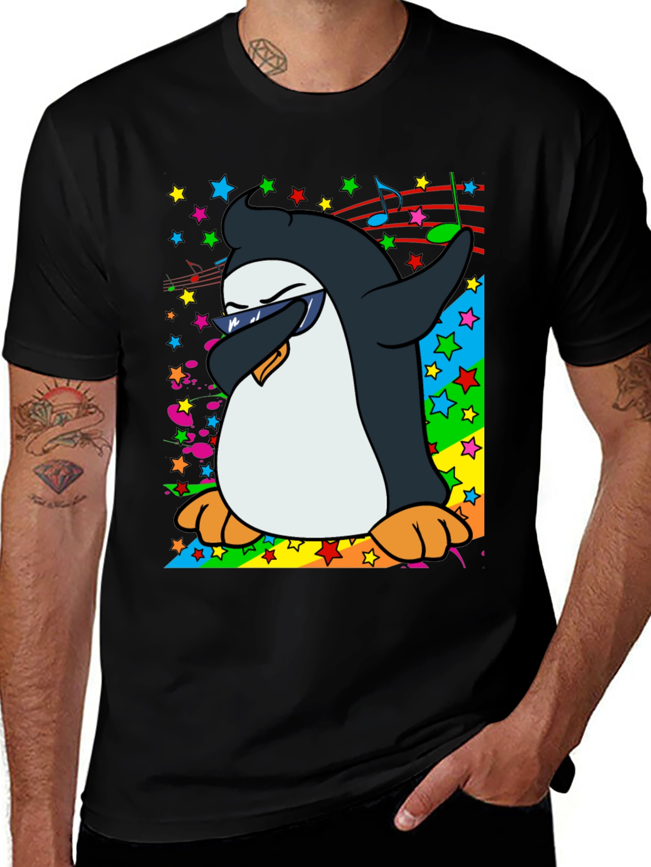 Variant 2 of Dabbing Penguin Graphic T-Shirt