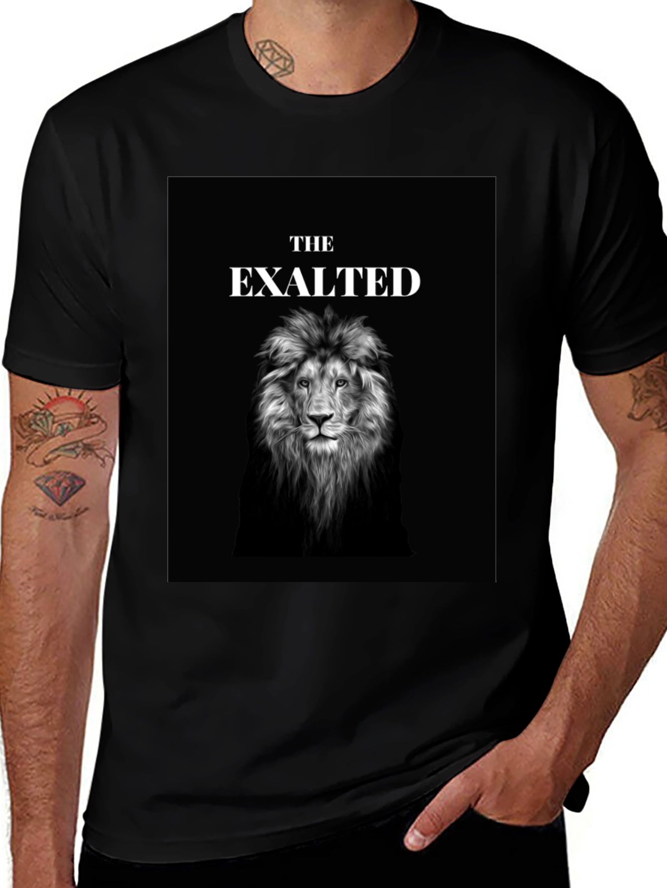 Variant 27 of The Exalted Lion Graphic T-Shirt - Black