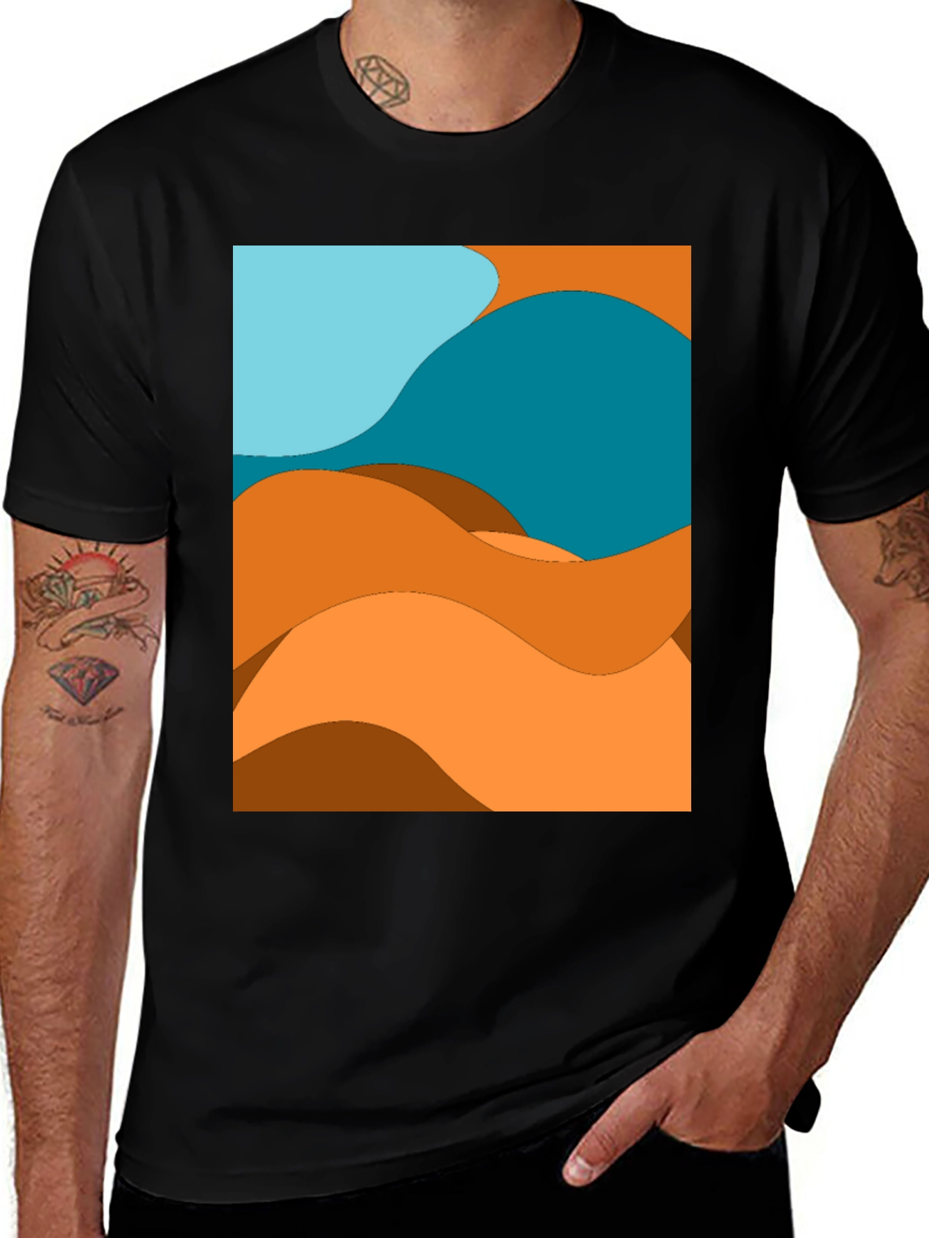 Variant 16 of Abstract Desert Wave Graphic Tee