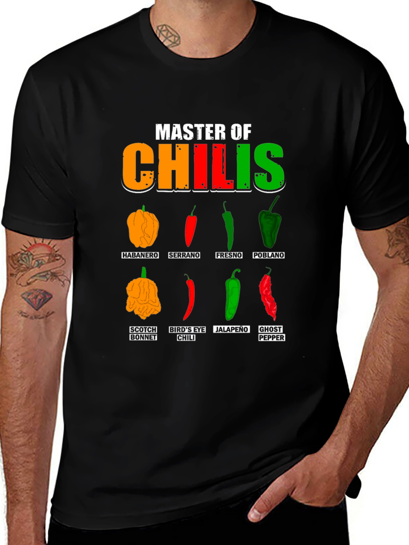 Master of Chilis T-Shirt | Spicy Food Lover Tee