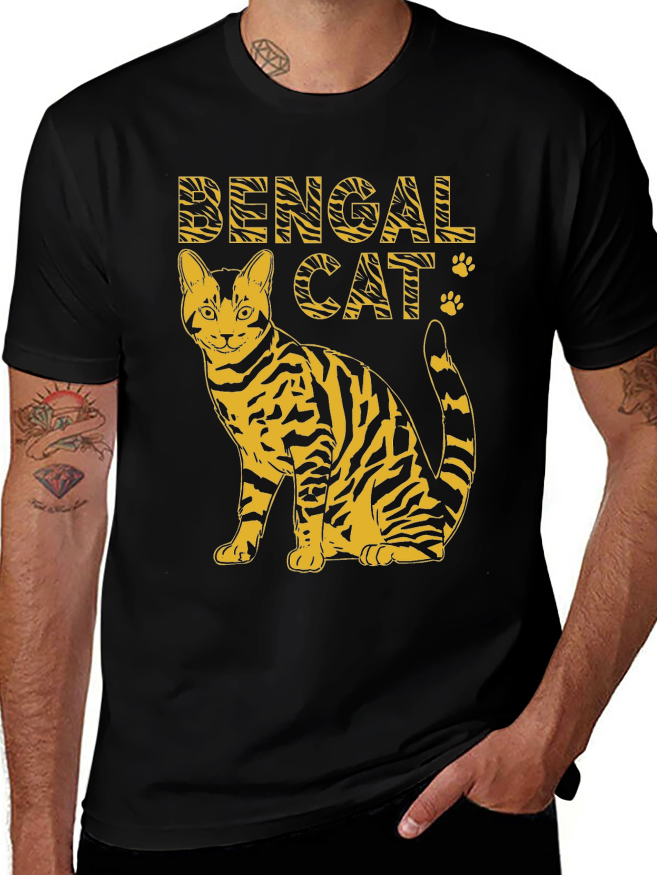 Variant 29 of Bengal Cat Graphic Tee - Animal Print Shirt
