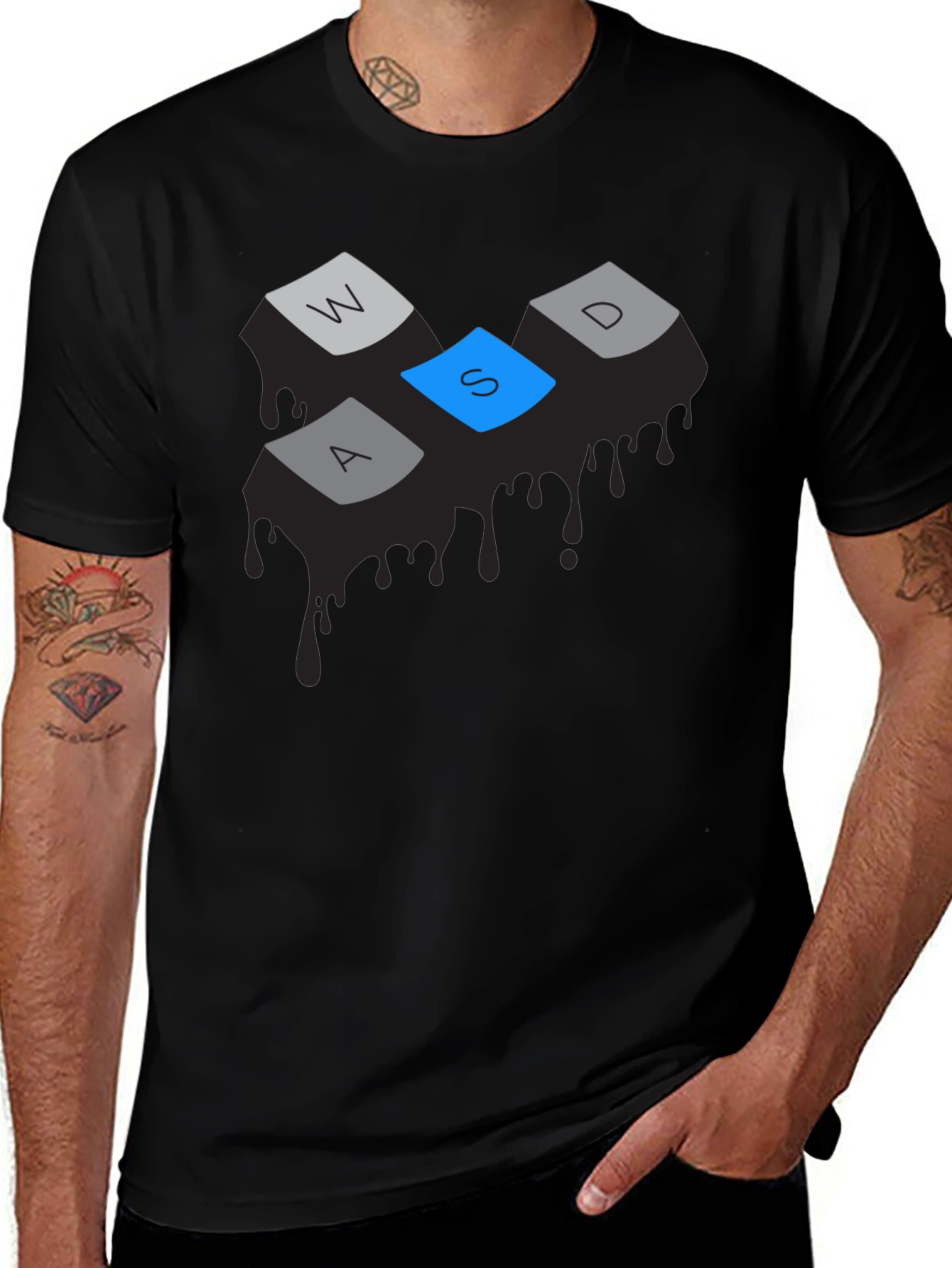 Gaming Keyboard WASD Keys Graphic T-Shirt