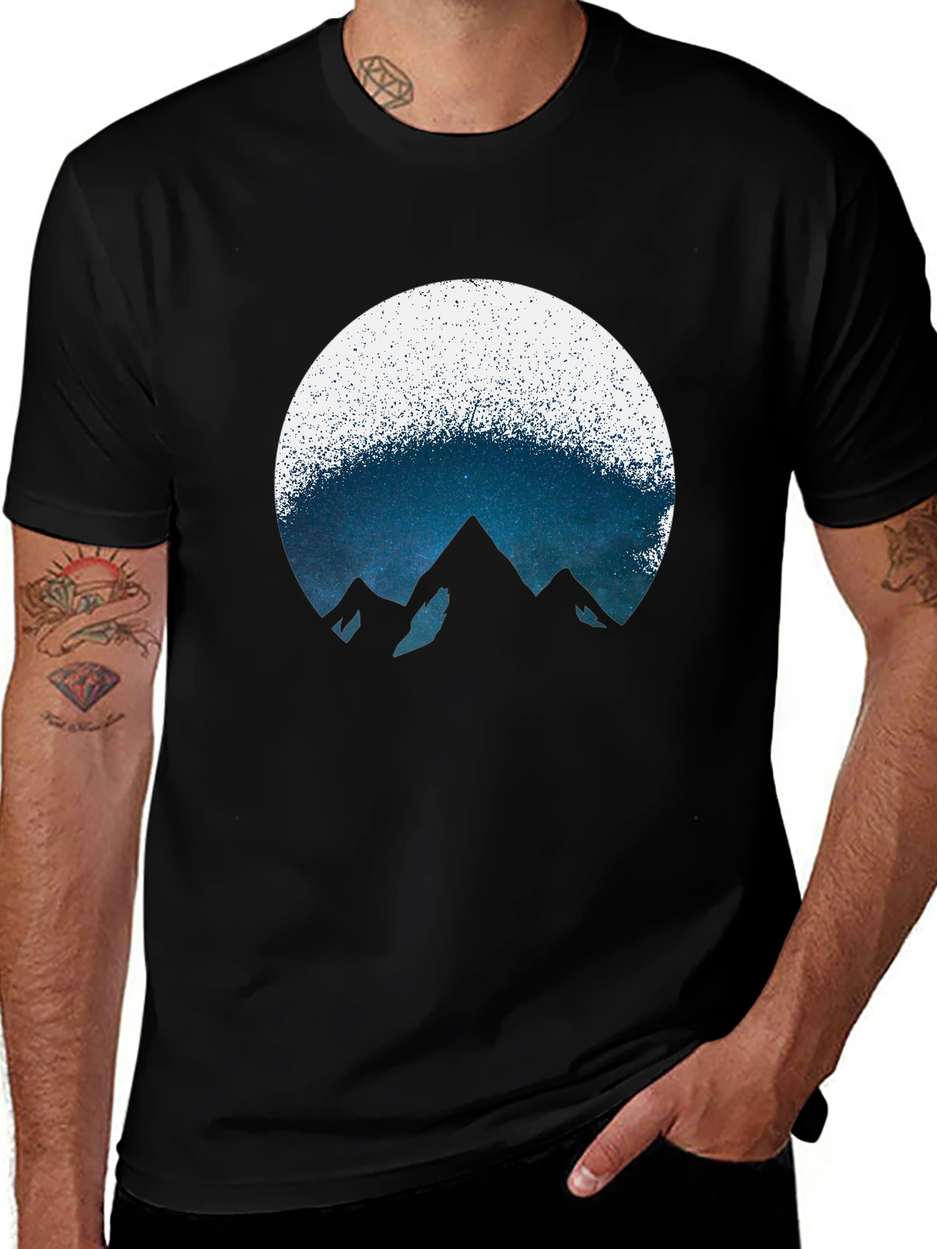 Variant 6 of Mountain Nightscape Graphic Tee