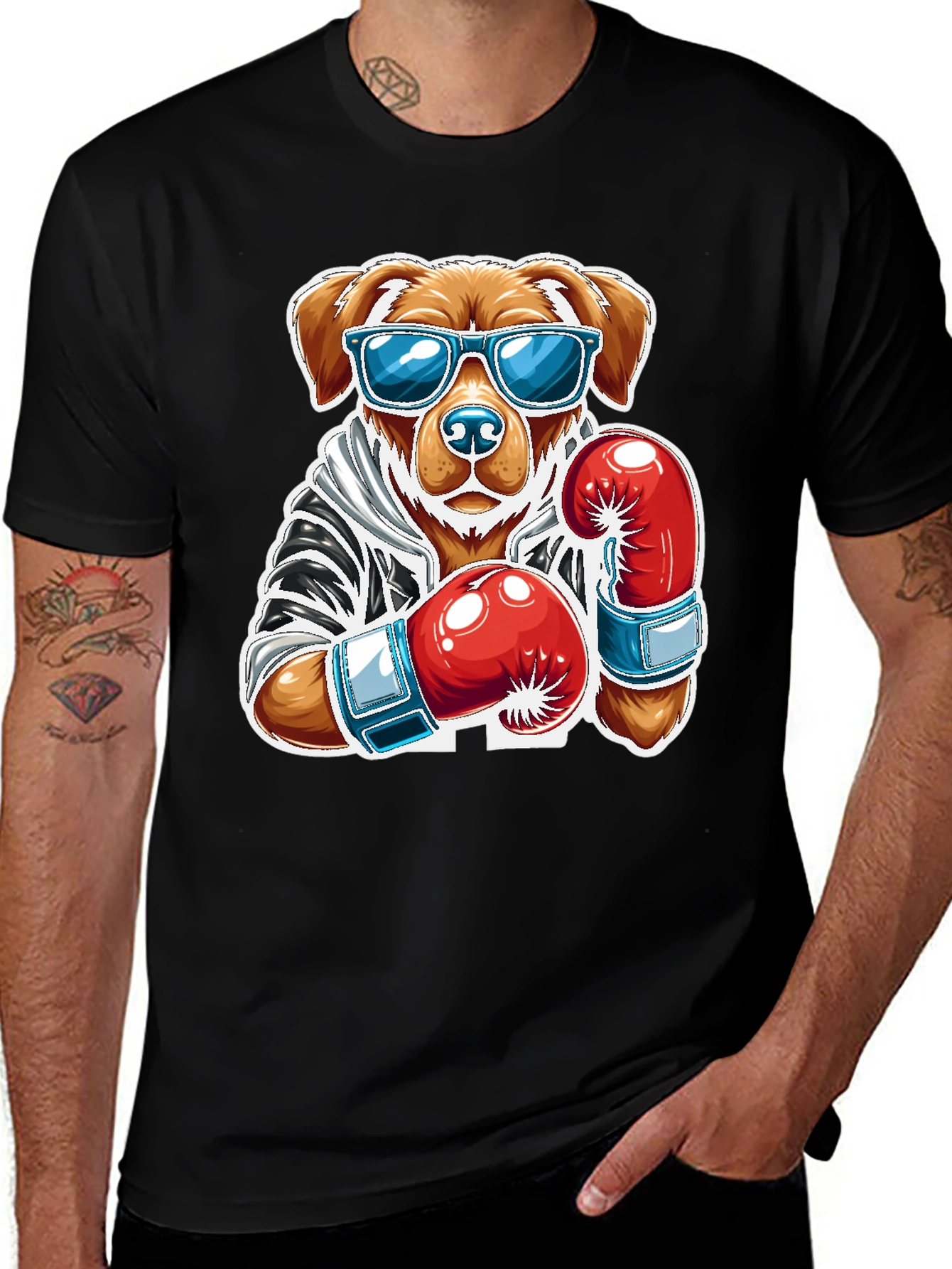 Variant 11 of Dog Boxer T-Shirt - Cool Canine Champ