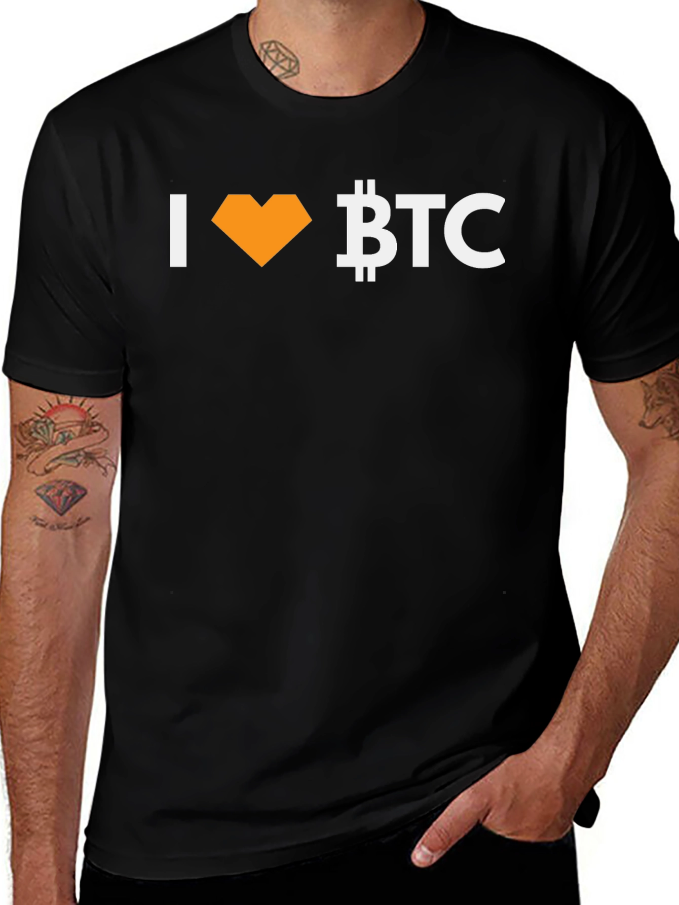 I Love Bitcoin T-Shirt - BTC Crypto Tee