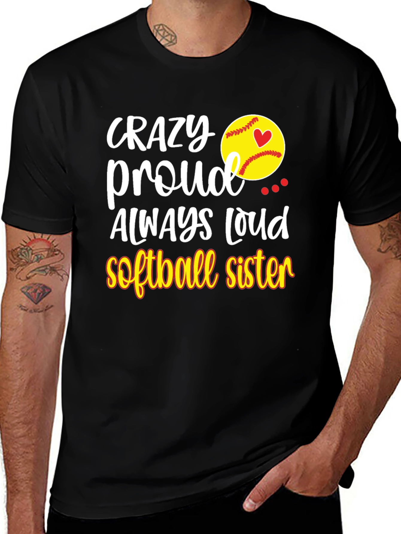 Variant 13 of Crazy Proud Softball Sister T-Shirt