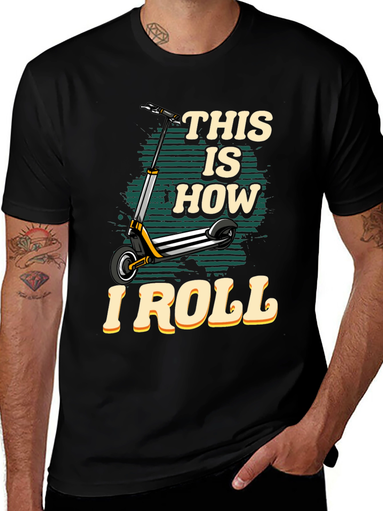 Variant 10 of This is How I Roll T-Shirt - Scooter Design