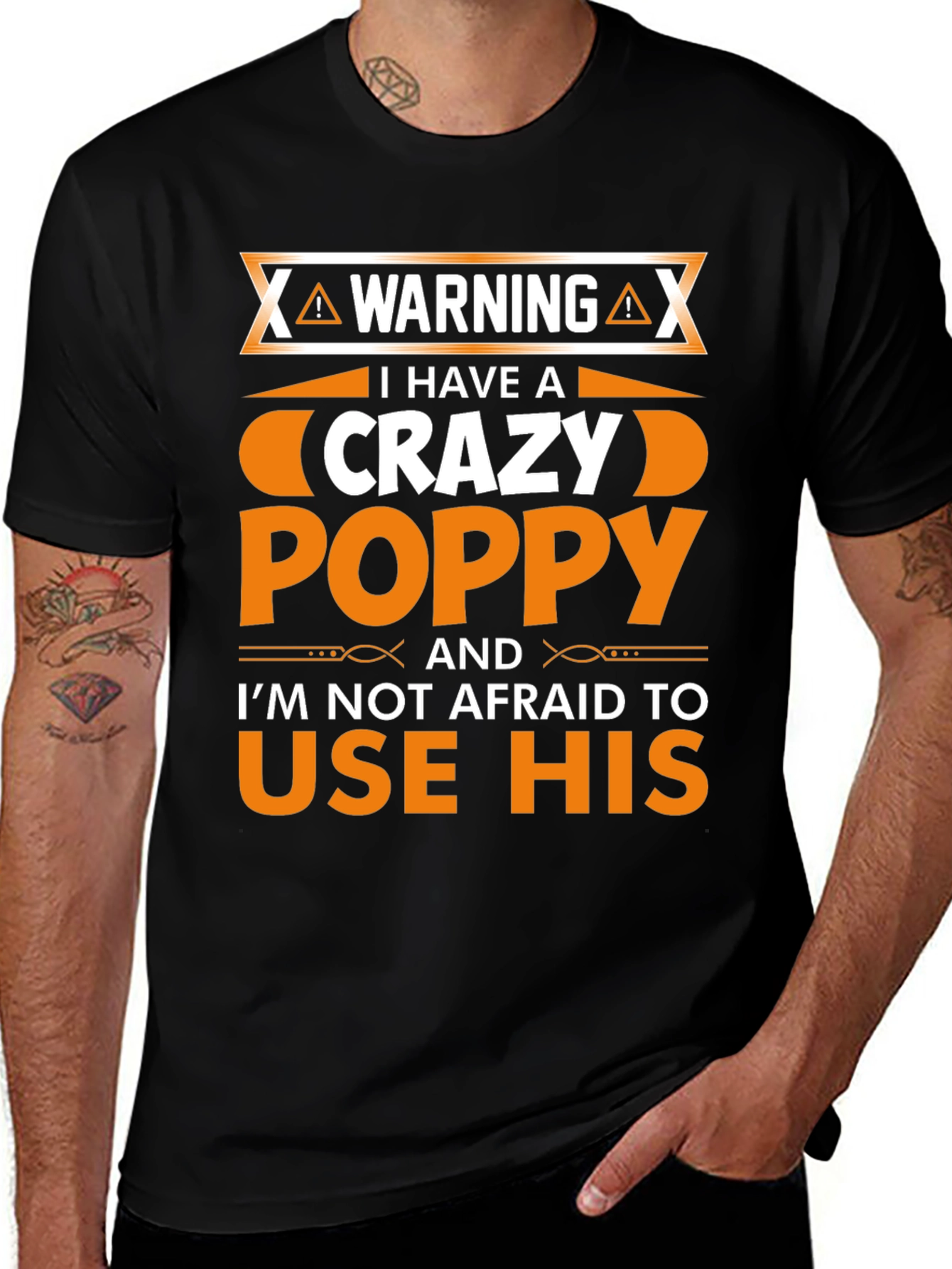 Variant 18 of Crazy Poppy T-Shirt - Warning Graphic Tee