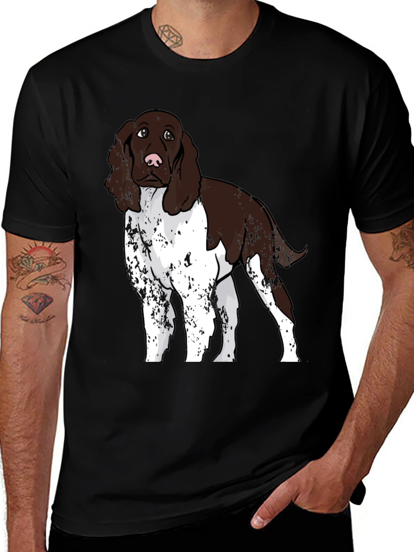 Variant 11 of Dog Breed Graphic Tee - Black Cotton Blend