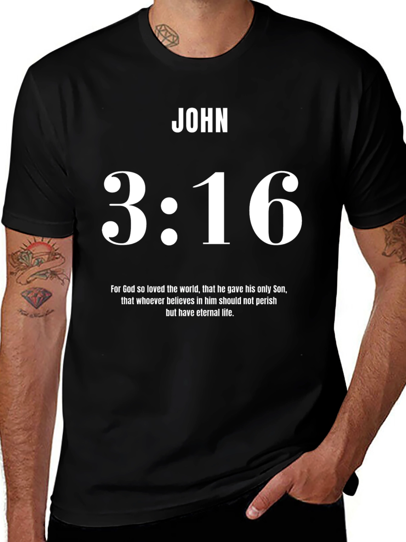 John 3:16 Graphic T-Shirt - Religious Tee