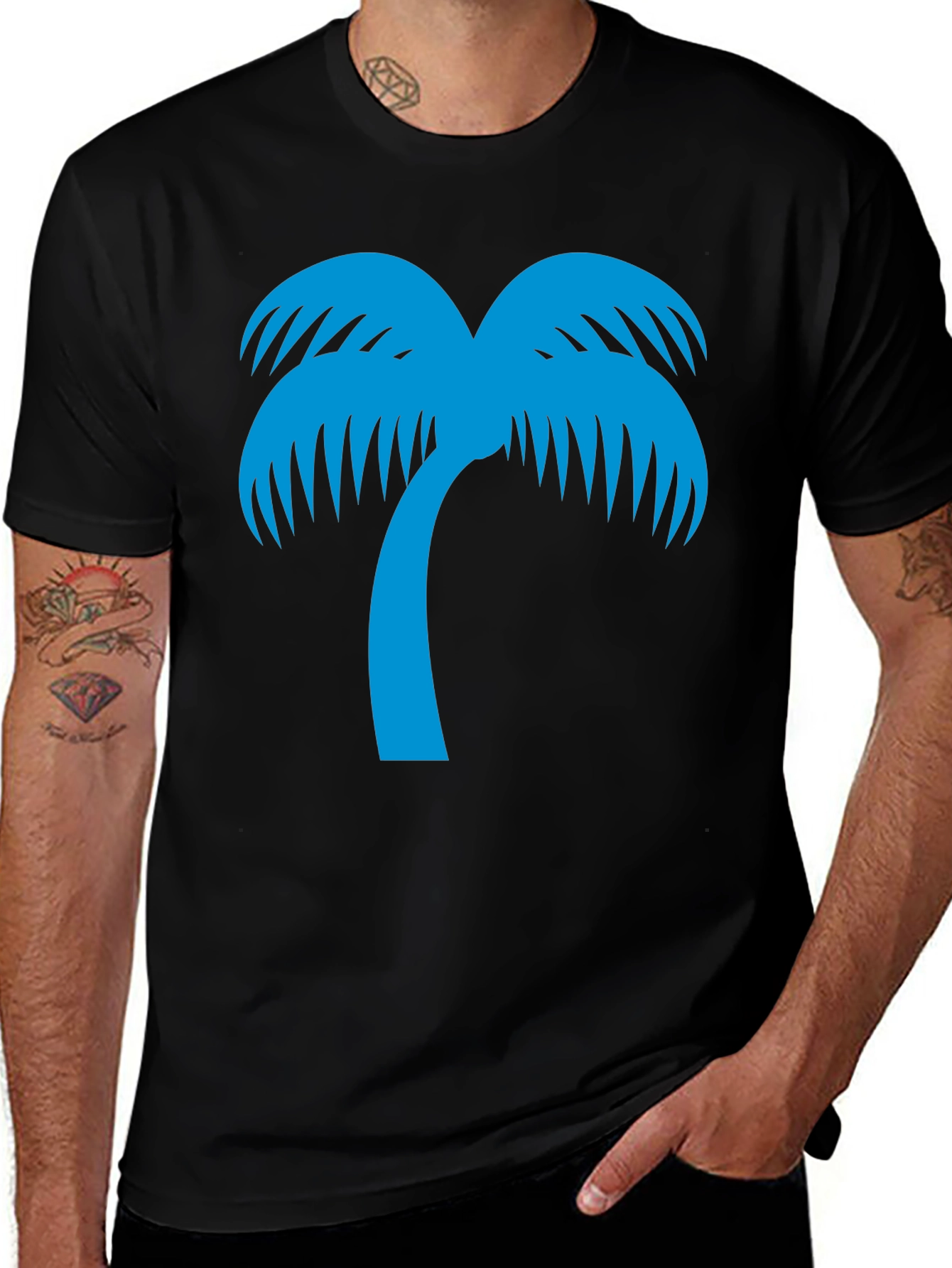 Variant 12 of Palm Tree Graphic Tee - Island Vibes T-Shirt