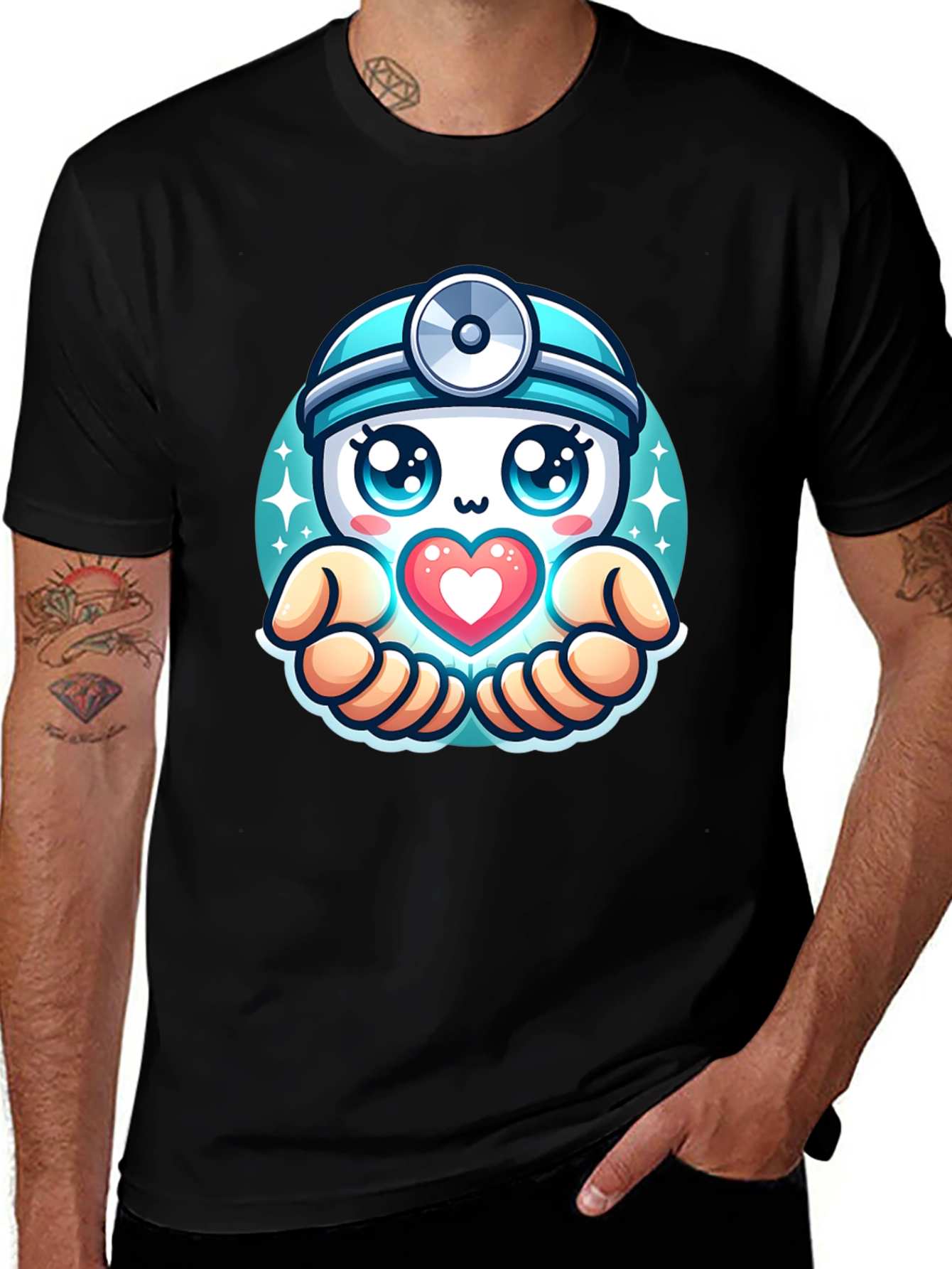 Variant 3 of Kawaii Doctor Heart T-Shirt