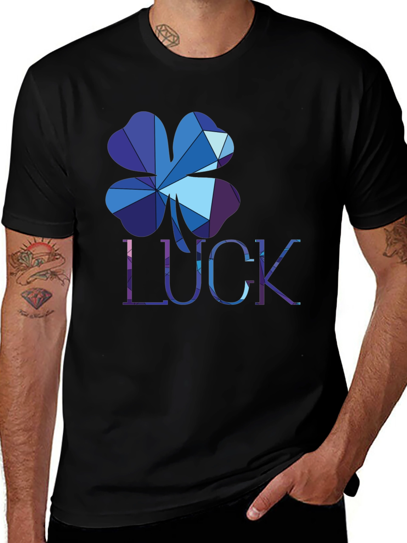 Variant 14 of Geometric Lucky Clover T-Shirt