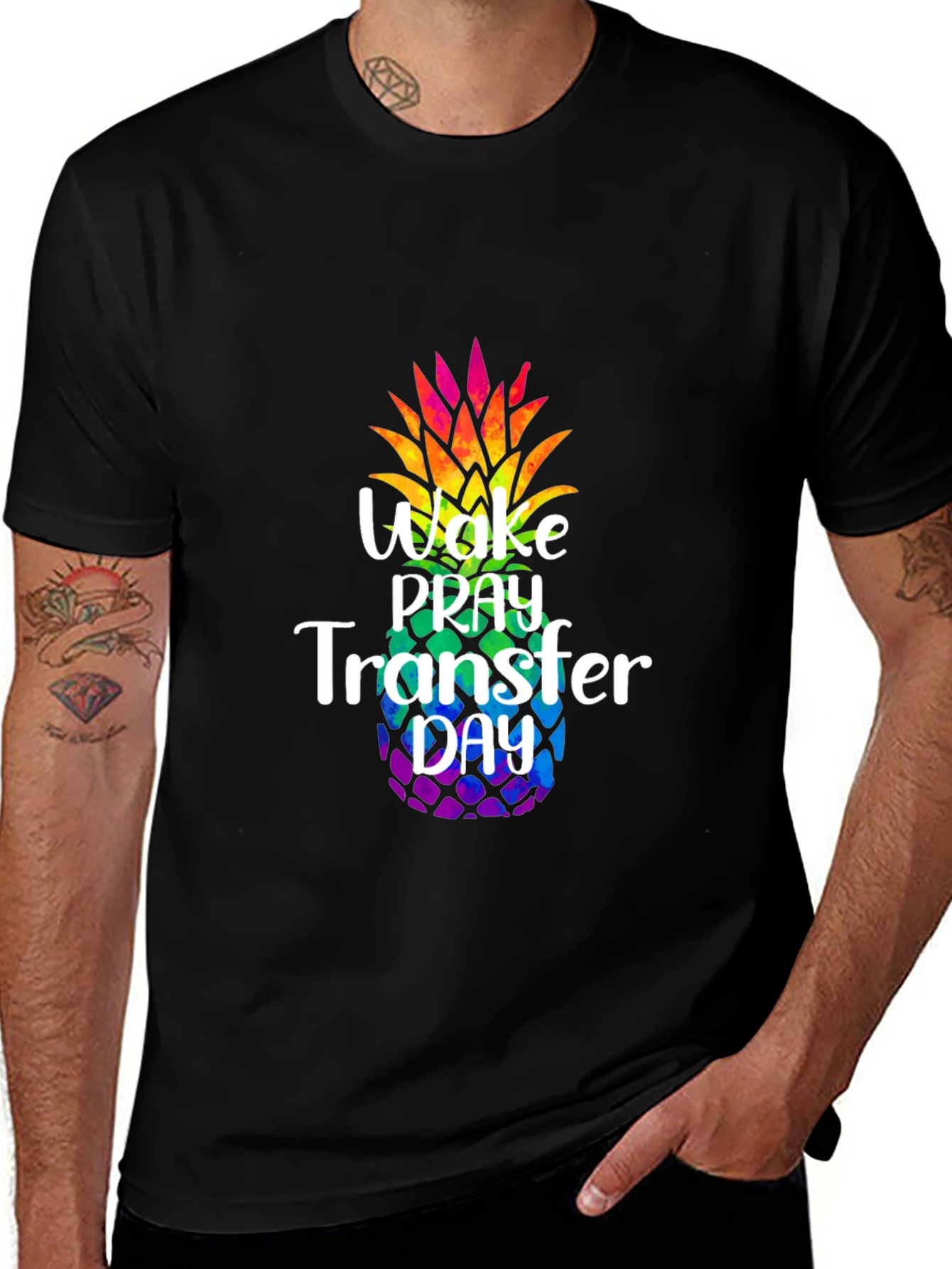 Variant 7 of Wake Pray Transfer Day Pineapple T-Shirt