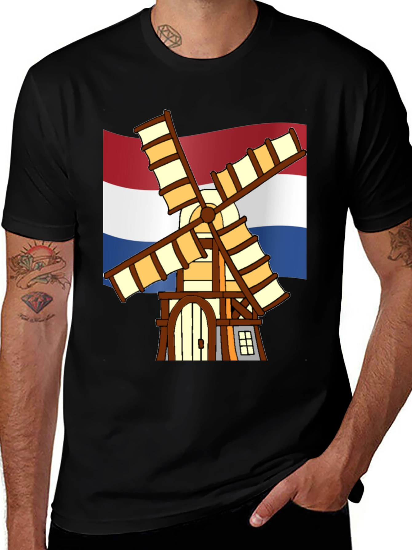 Netherlands Windmill T-Shirt - Dutch Pride Tee