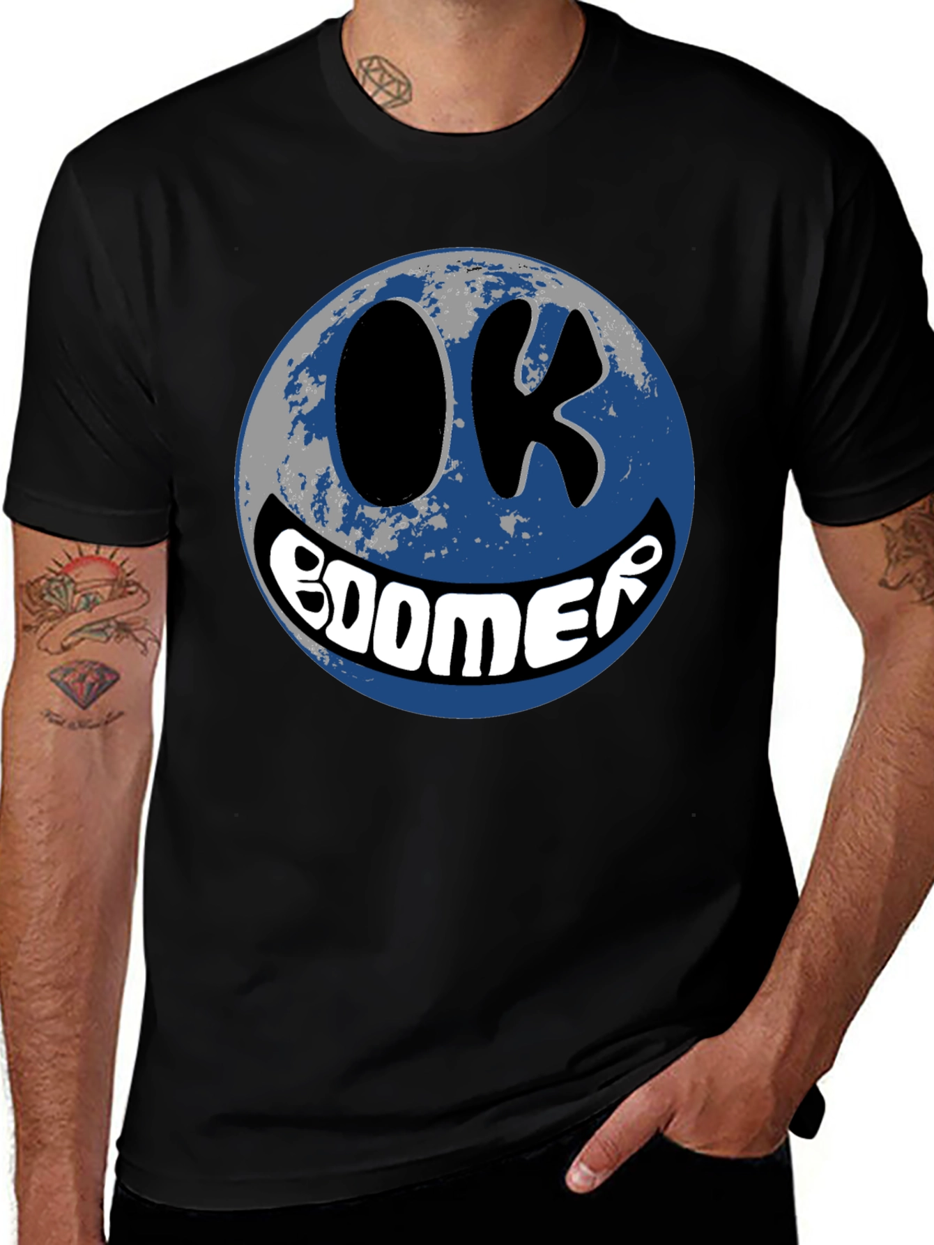 Variant 19 of OK Boomer Graphic Tee - Distressed Design