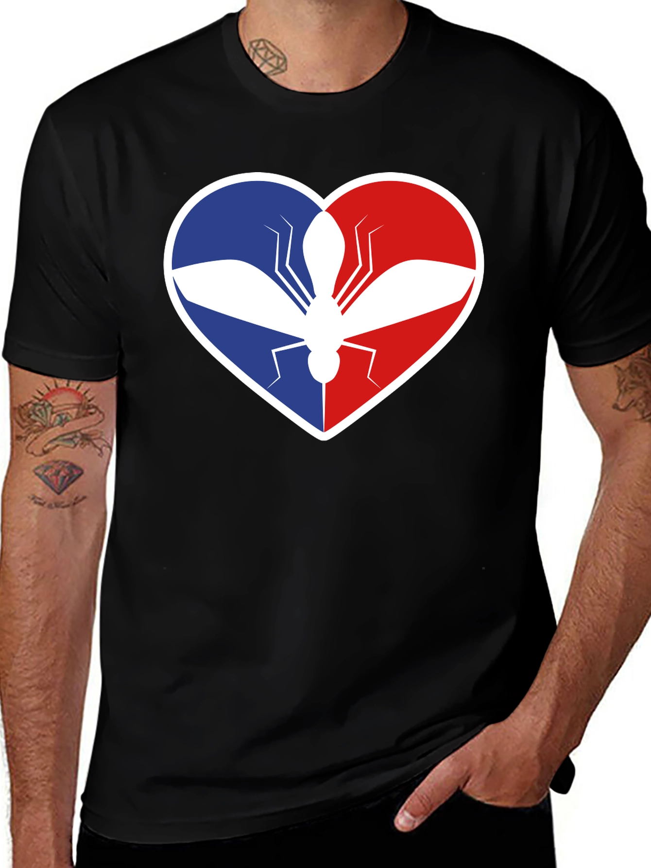 Variant 27 of Heart Mosquito Graphic Tee - Black