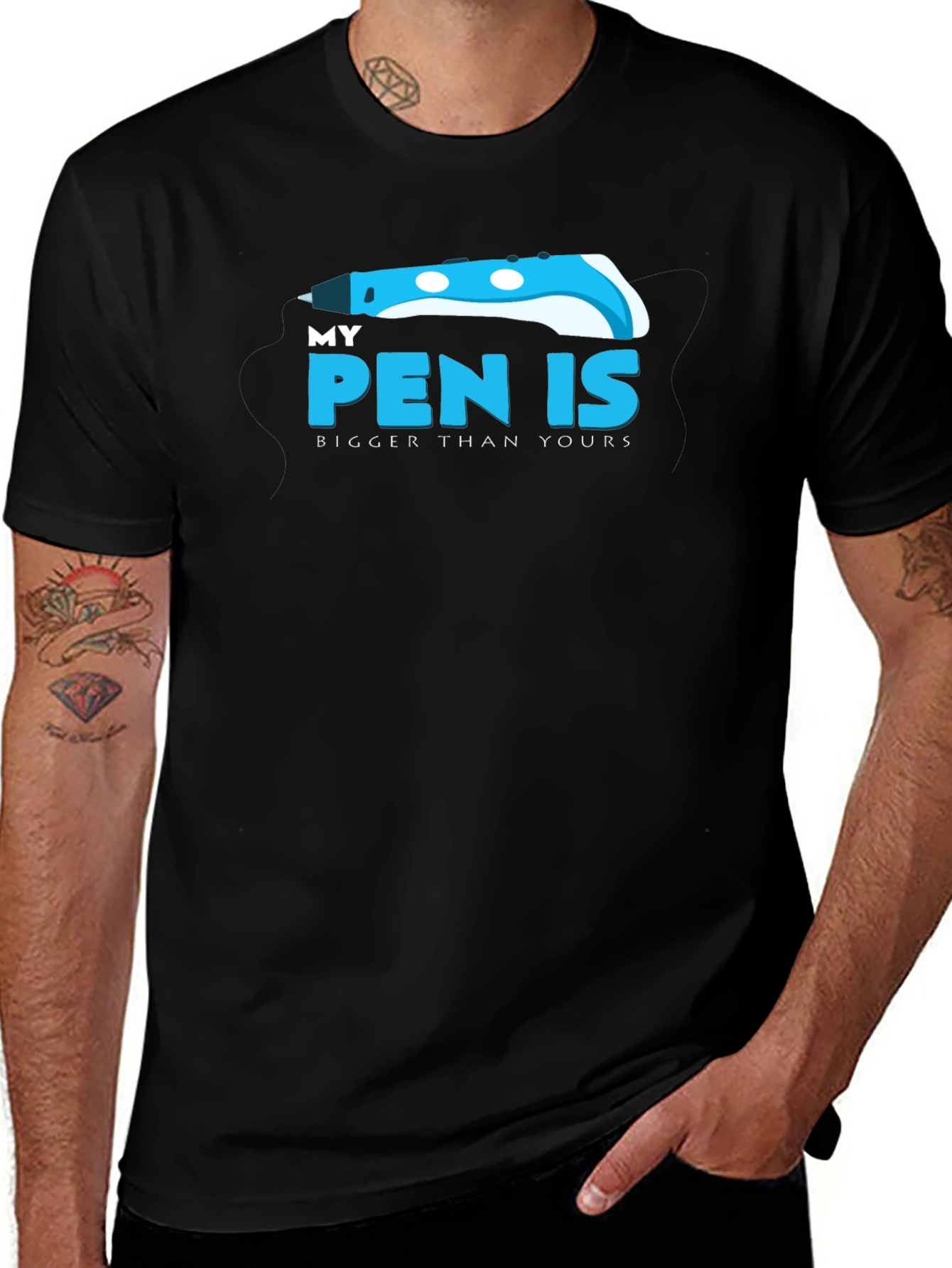 Variant 17 of My Pen is Bigger T-Shirt - Funny Graphic Tee
