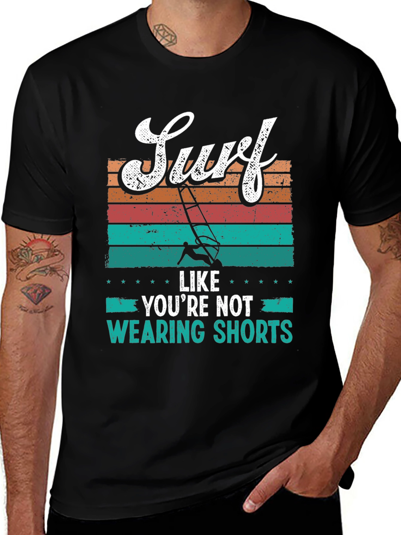 Variant 23 of Surf Like You're Not Wearing Shorts T-Shirt