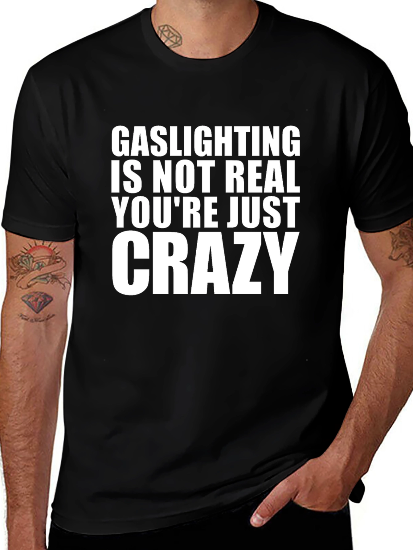 Variant 28 of Gaslighting Slogan Graphic Tee