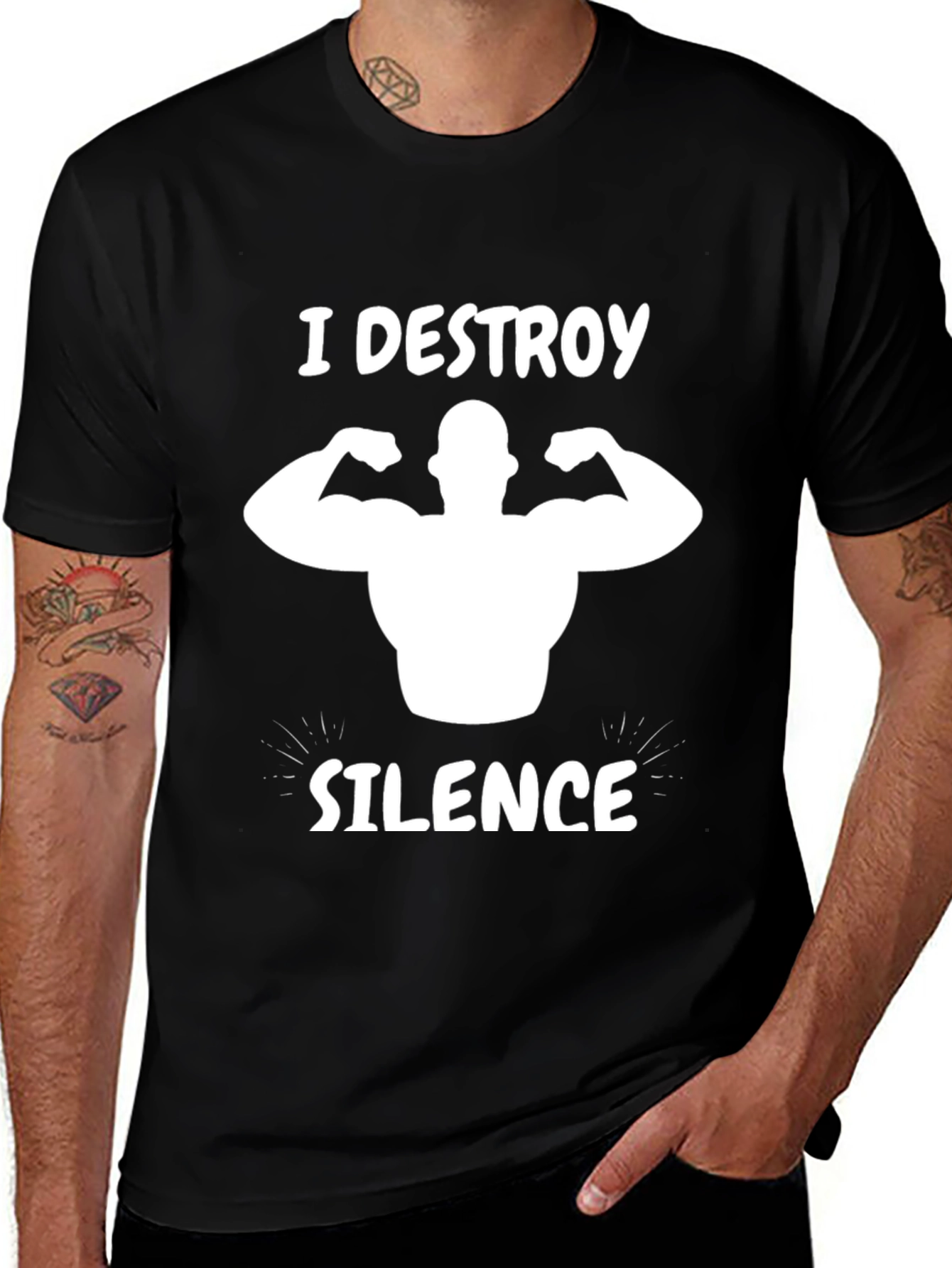 Variant 28 of I Destroy Silence Graphic T-Shirt