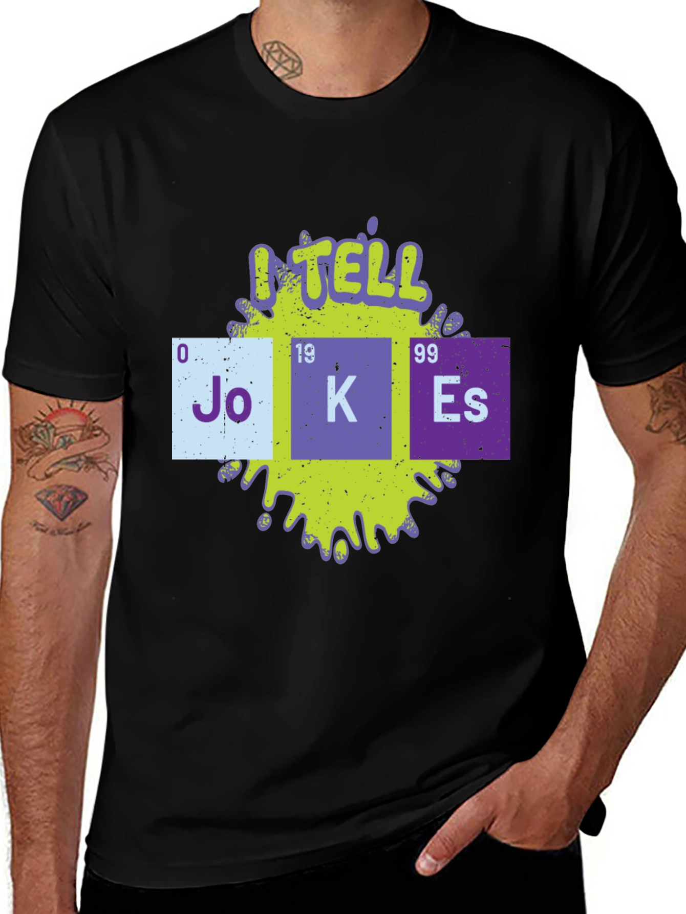 Variant 20 of I Tell Jokes Periodic Table T-Shirt