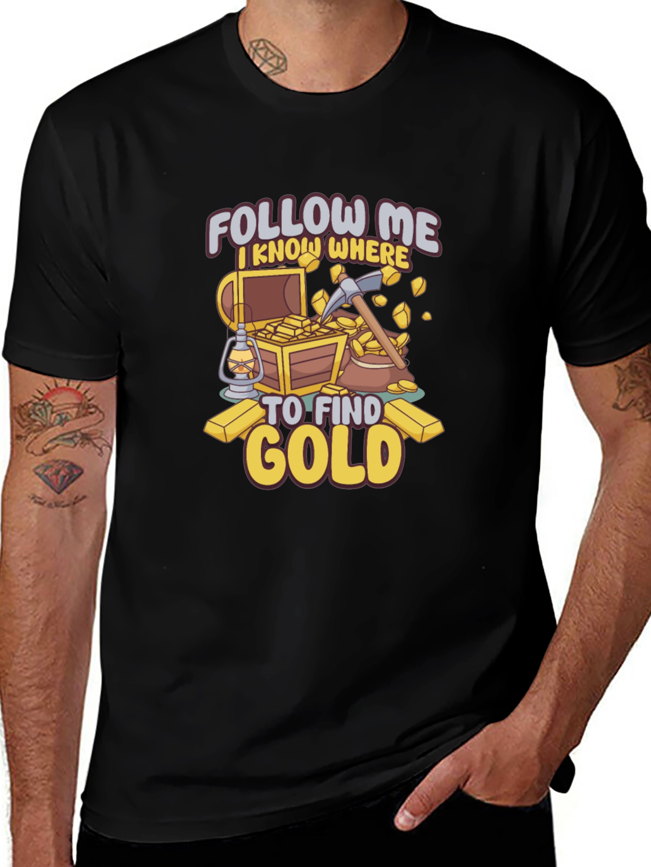Variant 16 of Follow Me Gold Mining T-Shirt - Prospector Tee