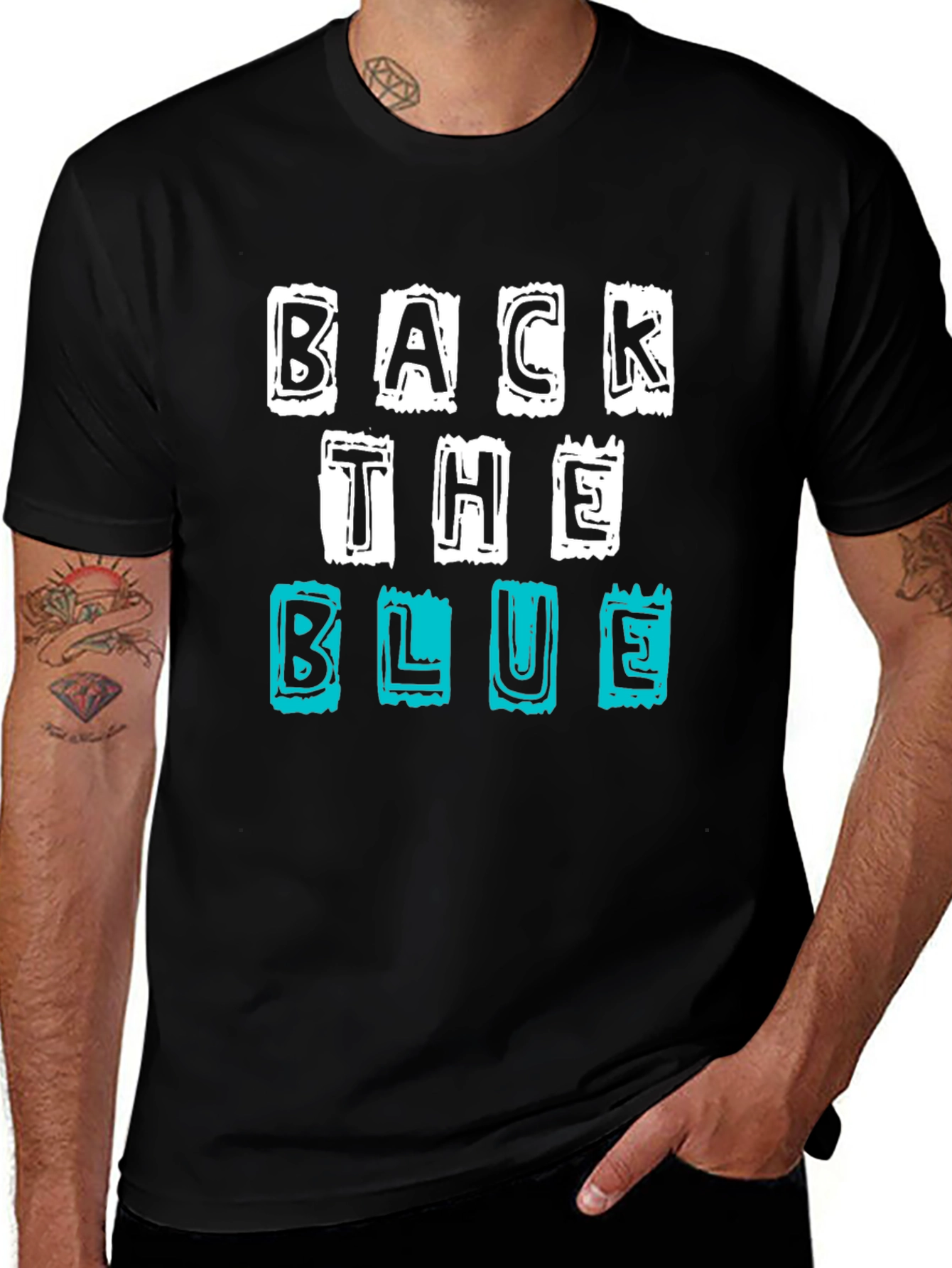 Variant 18 of Back The Blue Graphic T-Shirt