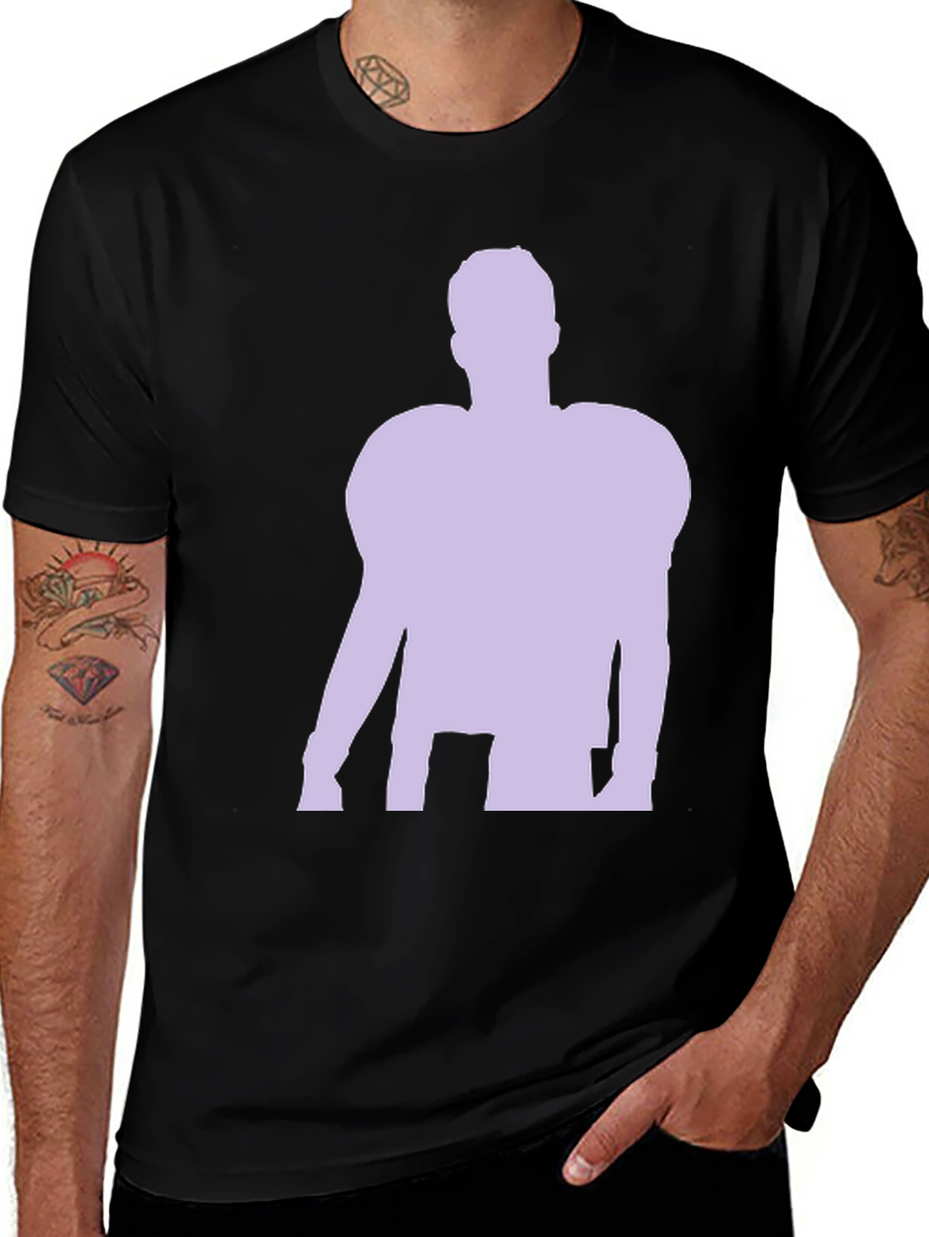 Variant 28 of Football Silhouette Graphic Tee - Black