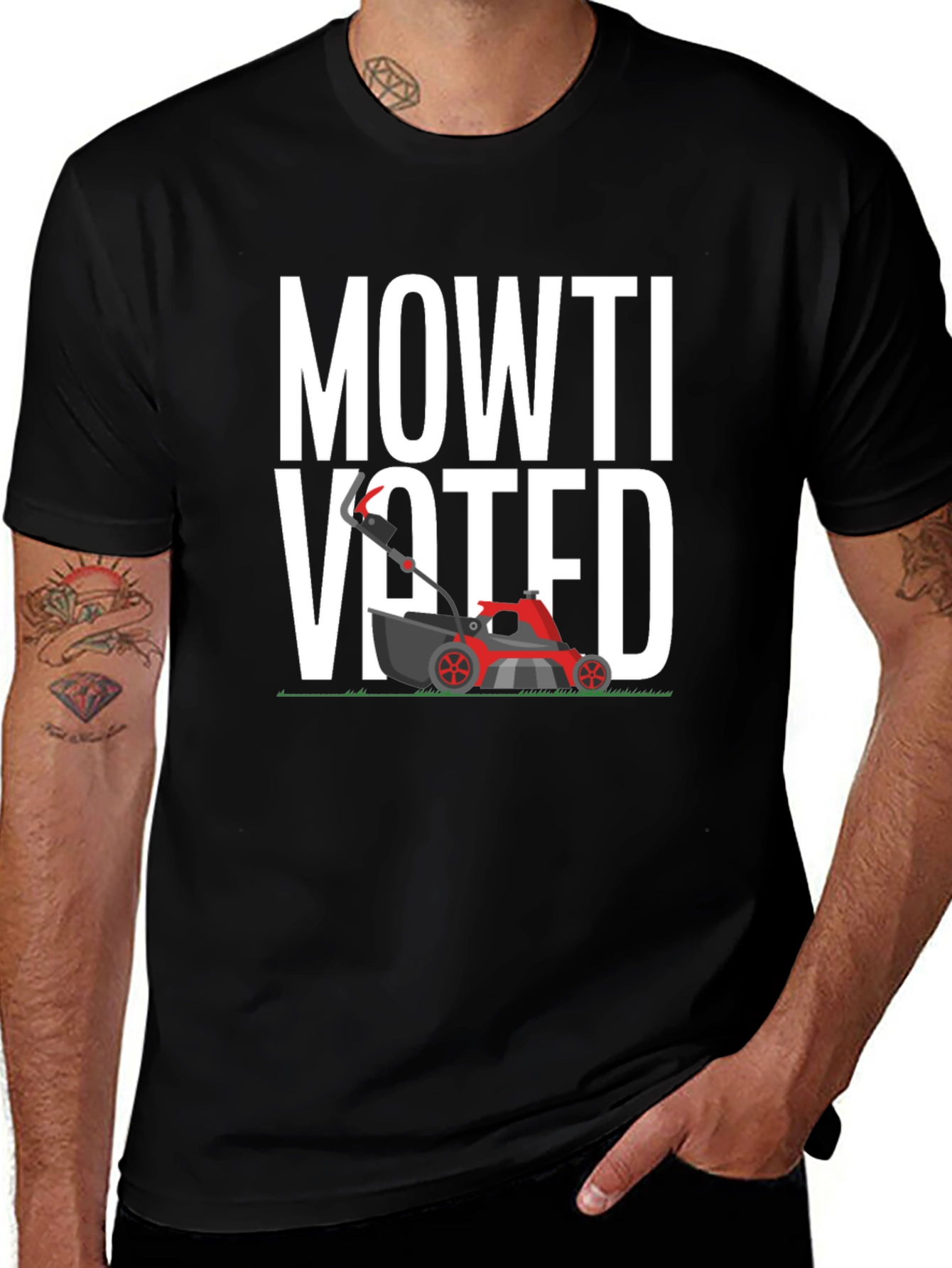 Variant 19 of Mowtivated T-Shirt - Lawn Mower Graphic Tee
