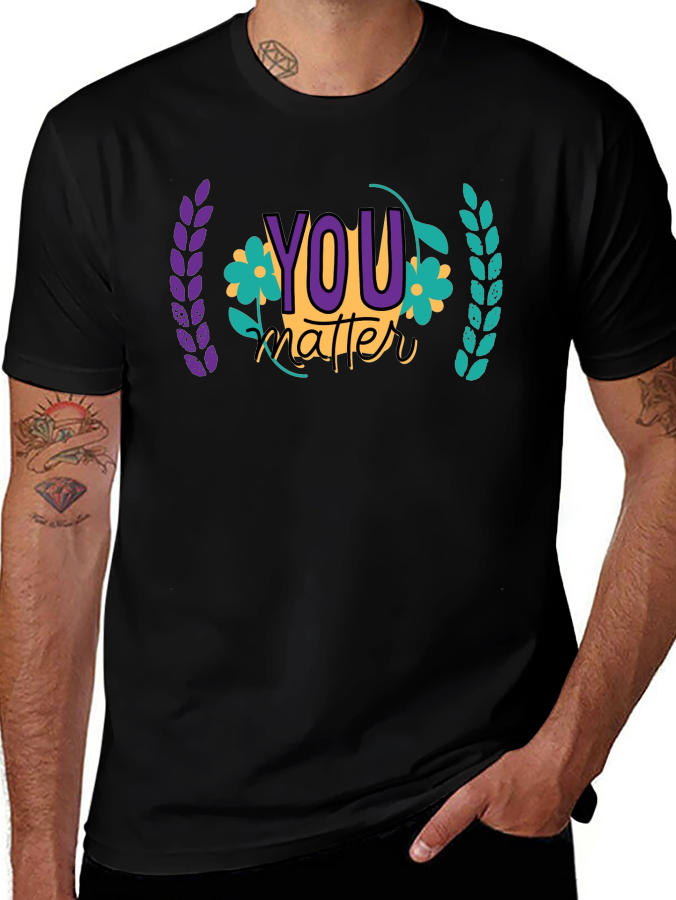 Variant 3 of You Matter Graphic Tee - Black