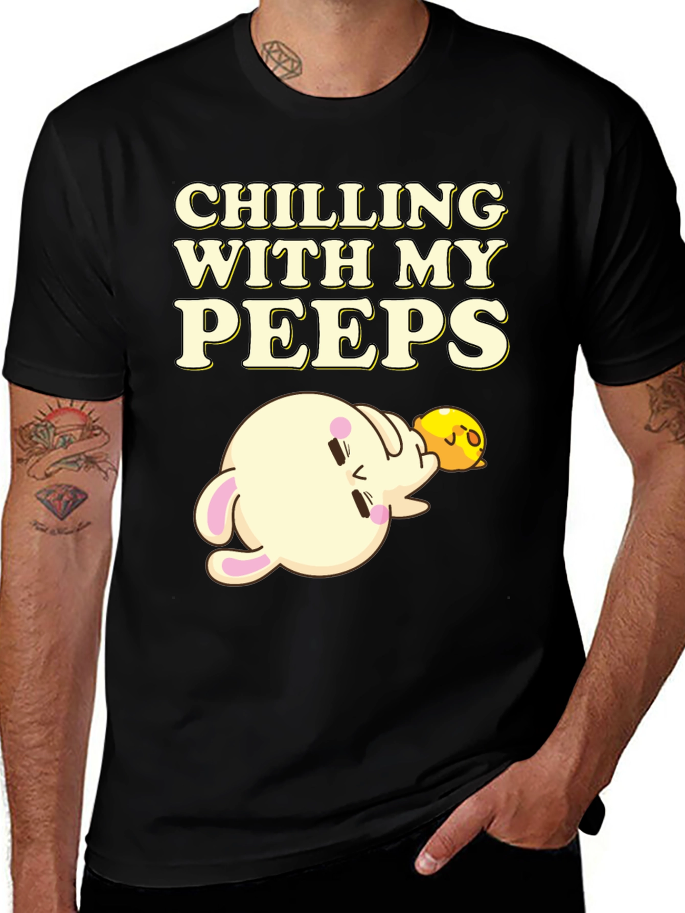 Chilling with my Peeps T-Shirt Black