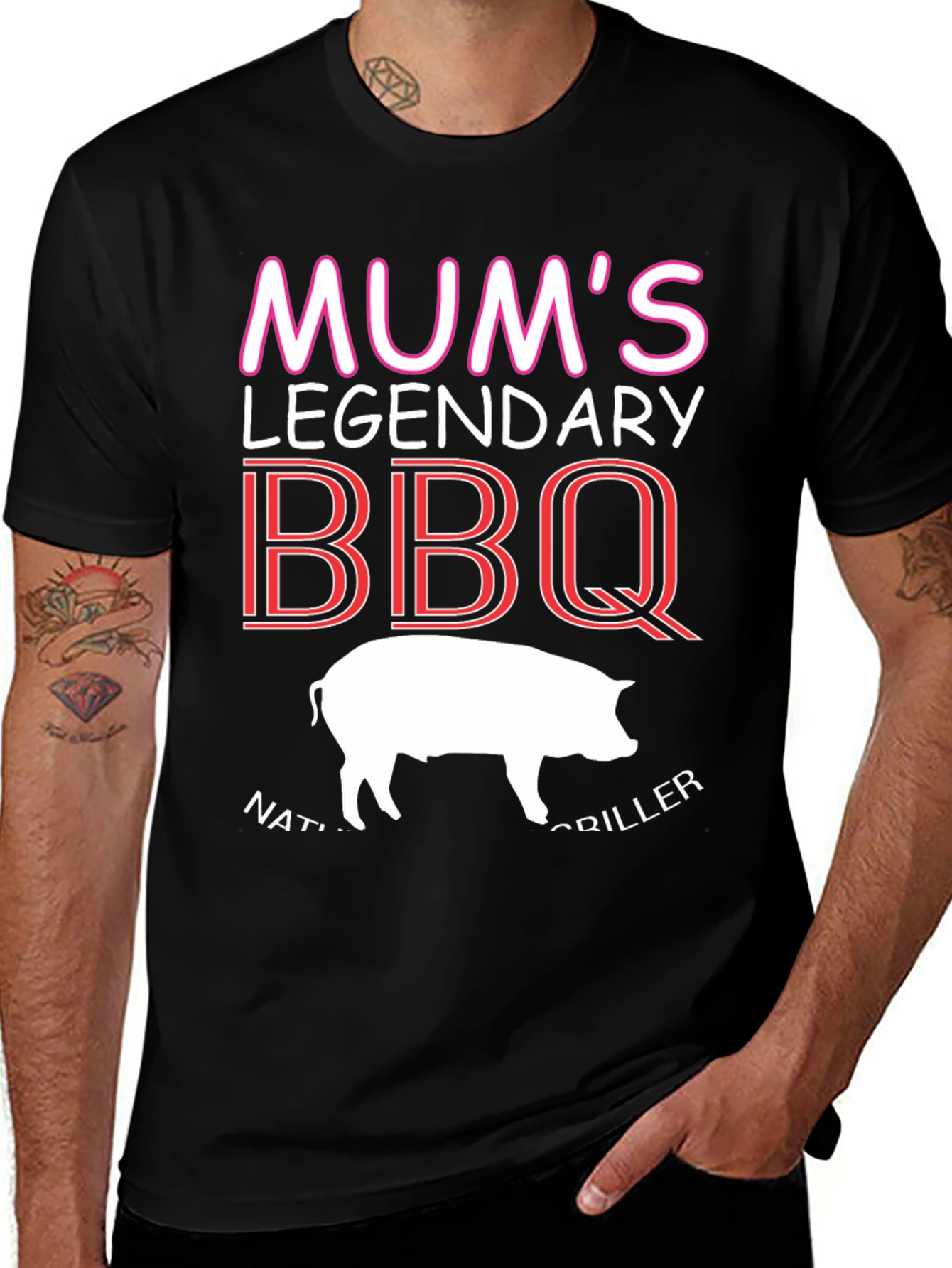 Mum's Legendary BBQ T-Shirt - Natural Griller