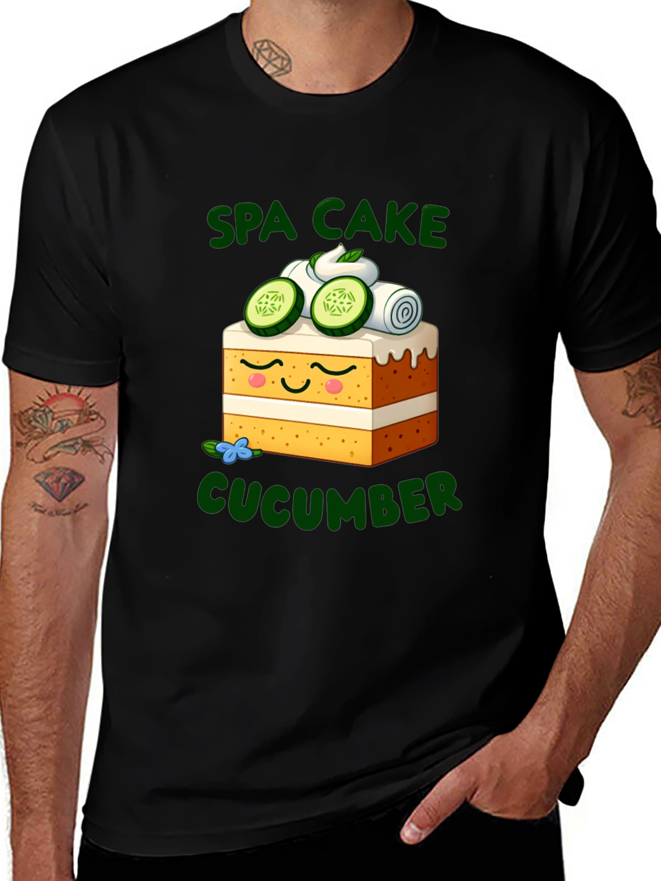 Variant 6 of Spa Cake Cucumber Graphic T-Shirt