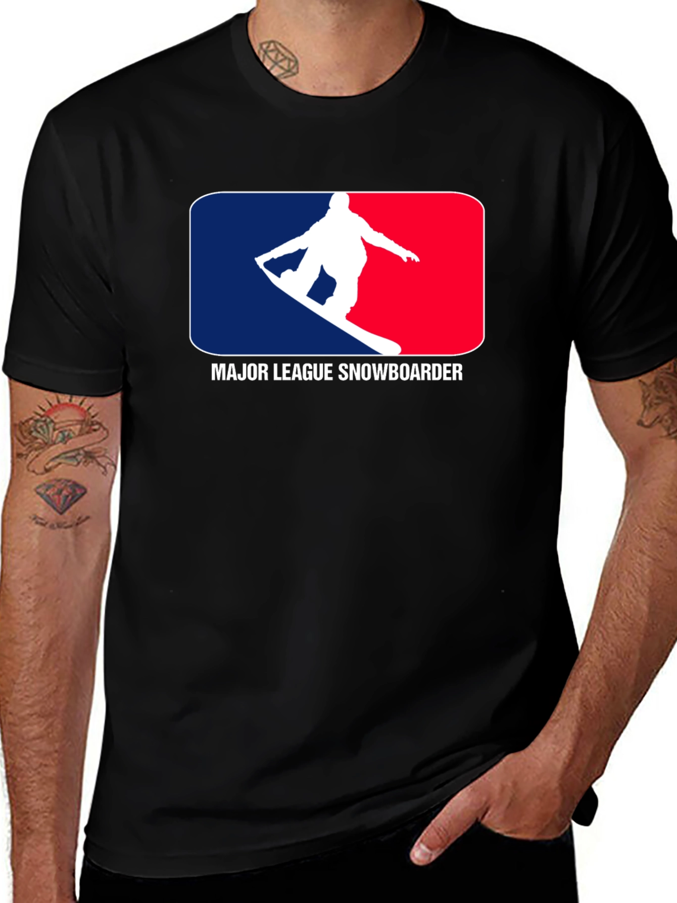 Variant 4 of Major League Snowboarder Black T-Shirt