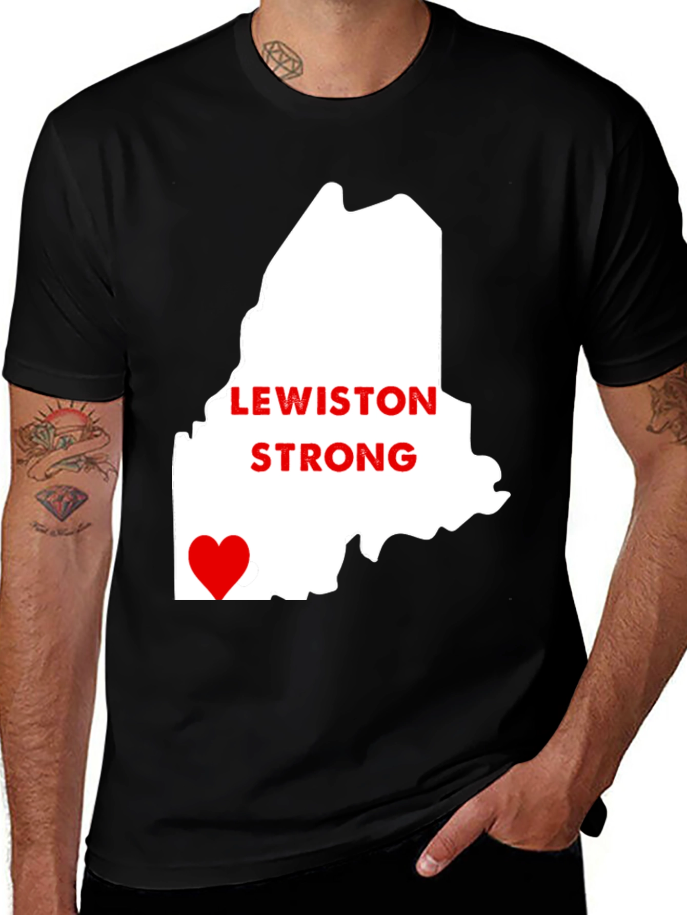 Lewiston Strong Graphic Tee - Maine Tribute