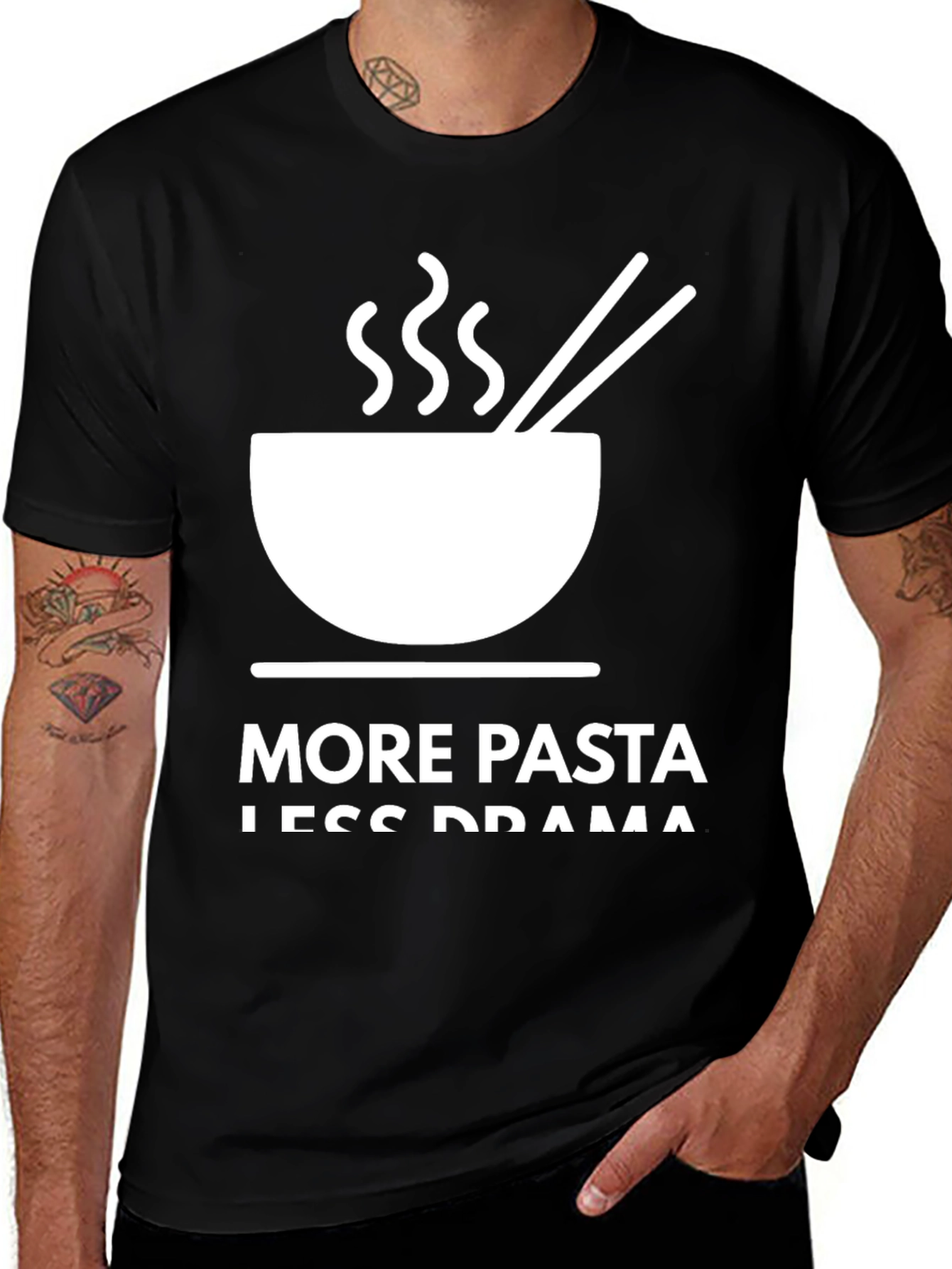 More Pasta Less Drama Graphic Tee