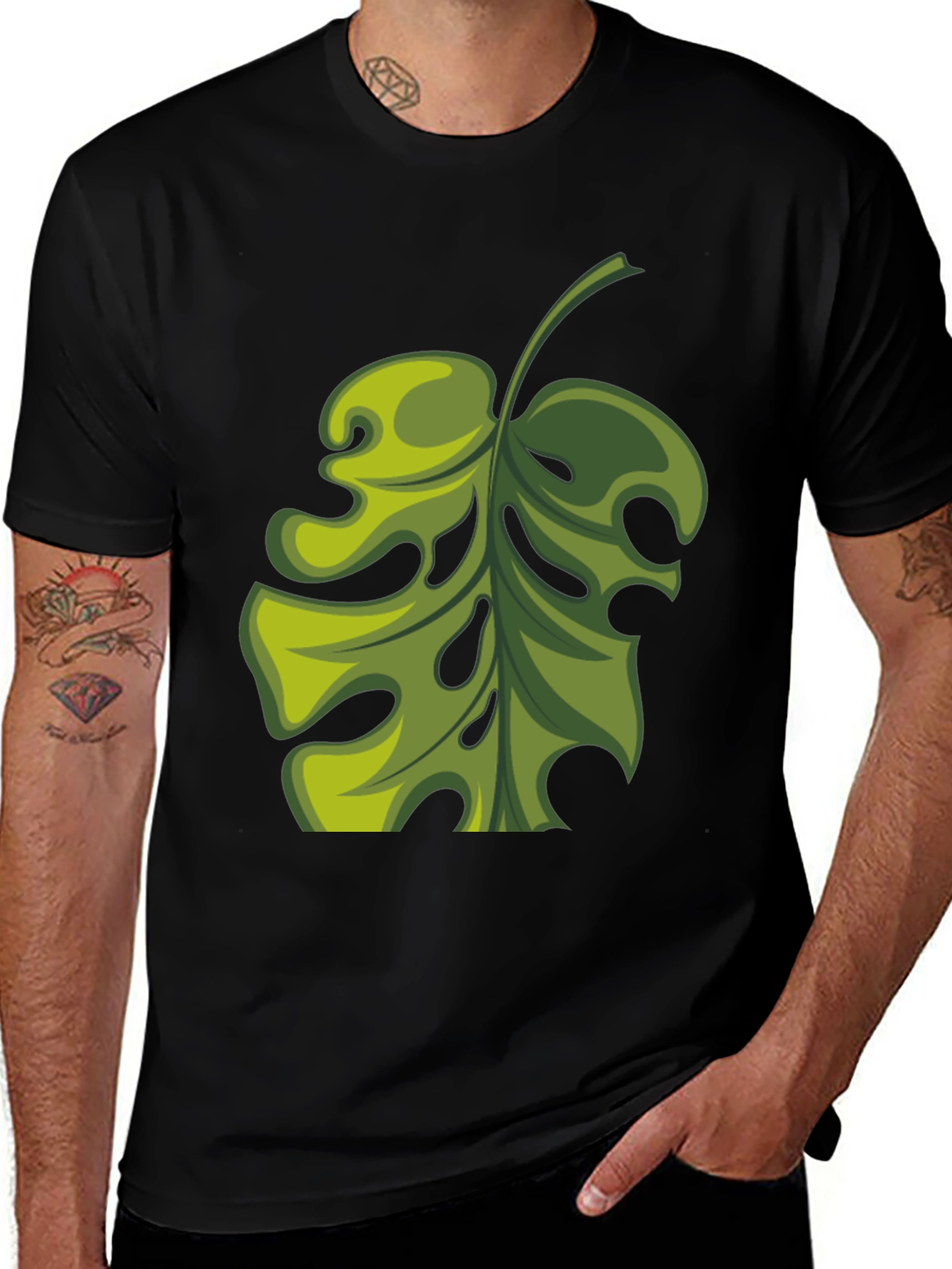 Variant 21 of Tropical Monstera Leaf Graphic T-Shirt