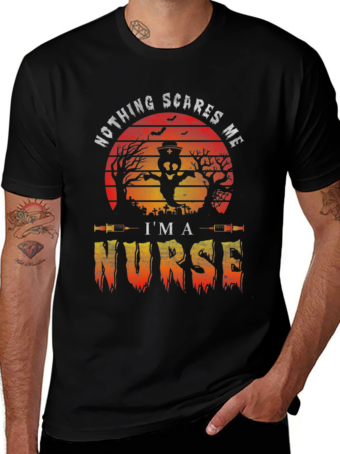 Nothing Scares Me I'm A Nurse Halloween T-Shirt