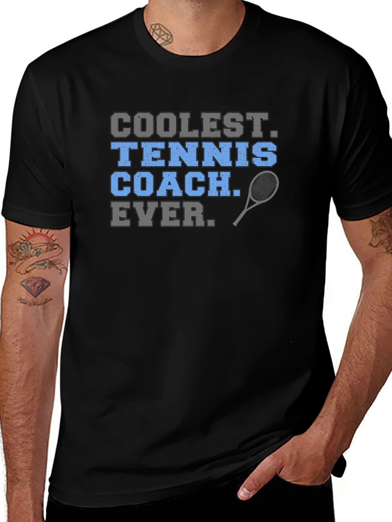 Variant 11 of Coolest Tennis Coach Ever T-Shirt