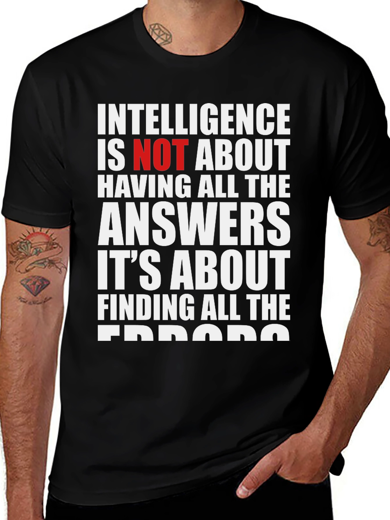 Variant 16 of Intelligence About Finding Errors T-Shirt