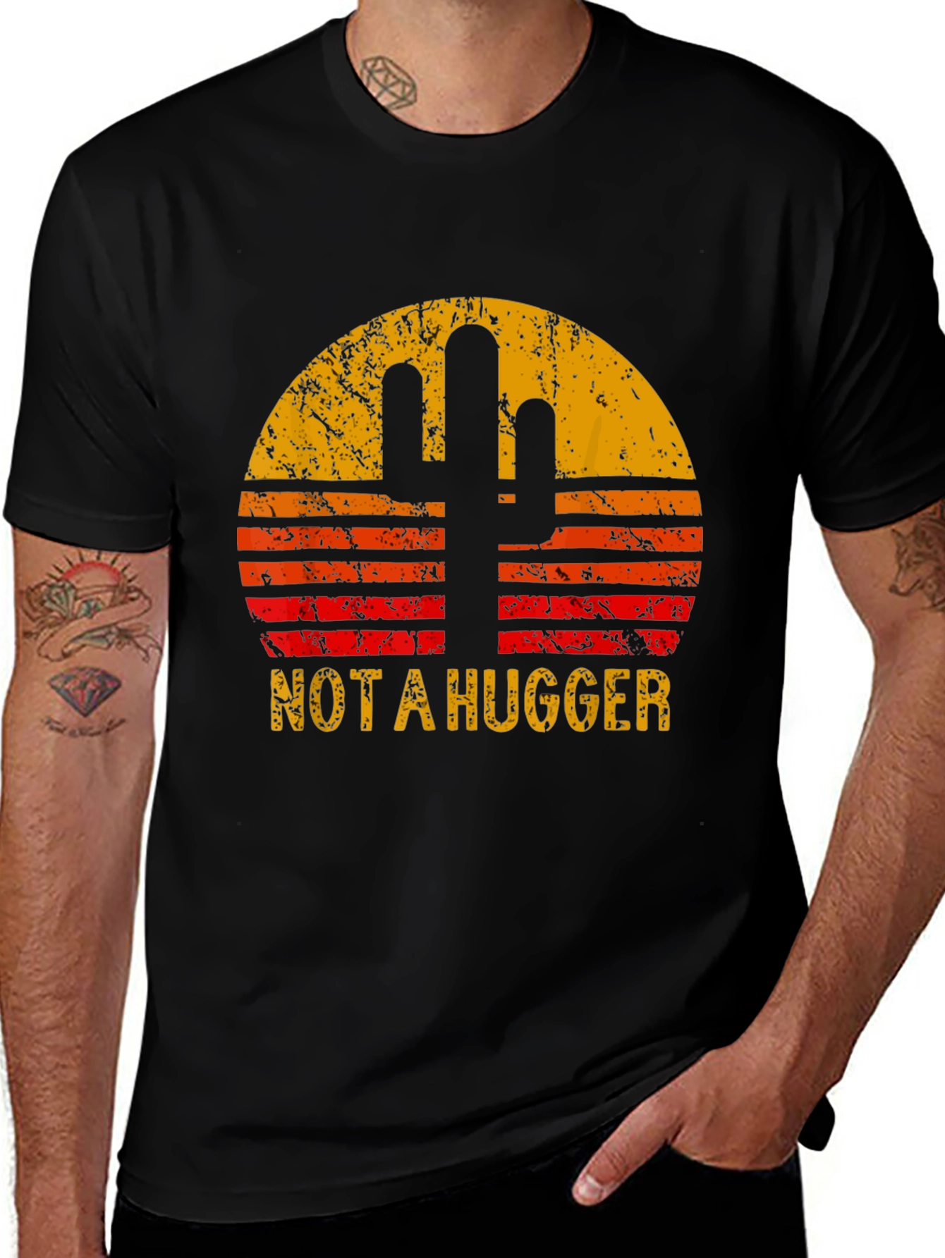 Variant 4 of Not a Hugger Cactus Graphic T-Shirt