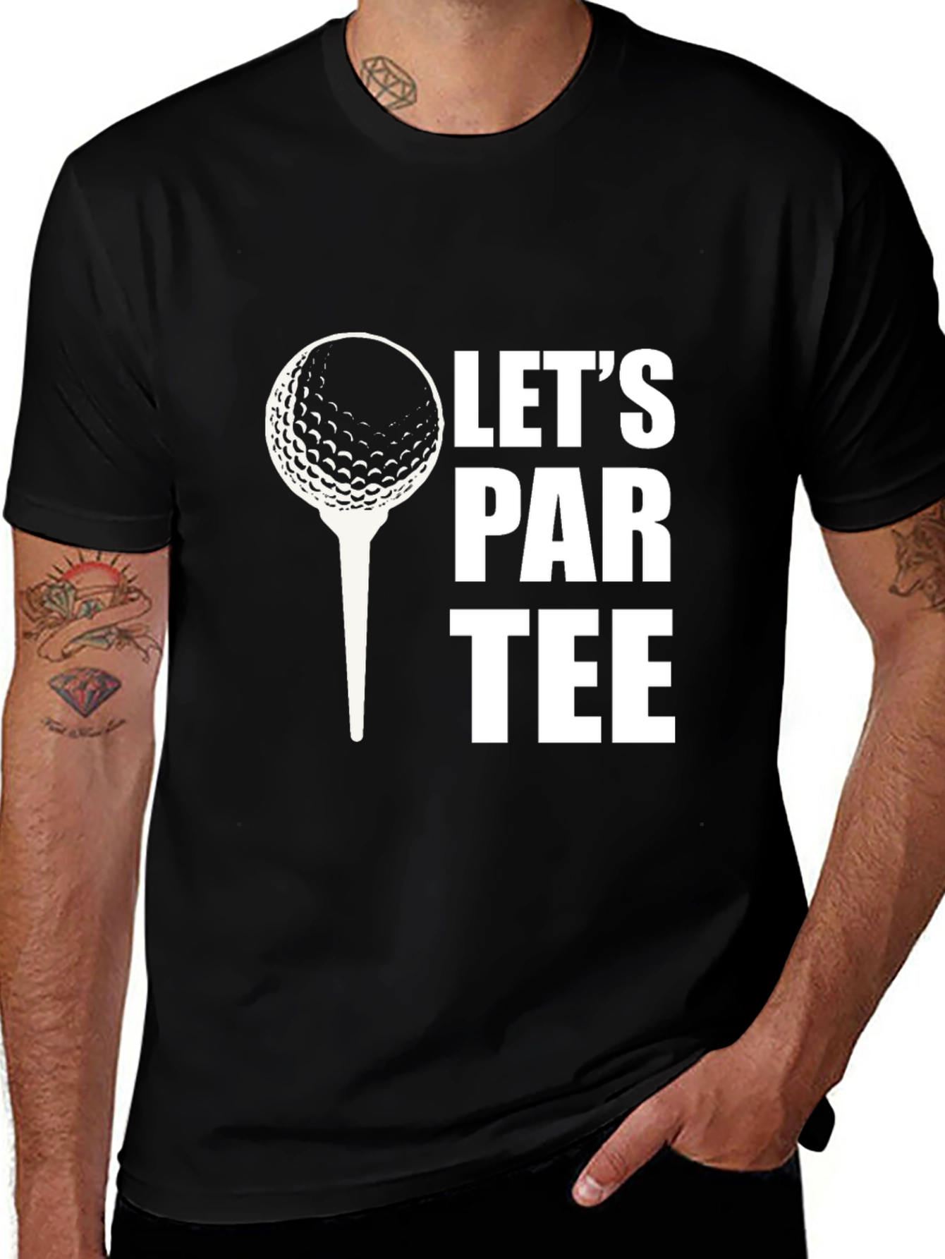 Variant 17 of Let's Par Tee Golf T-Shirt - Black