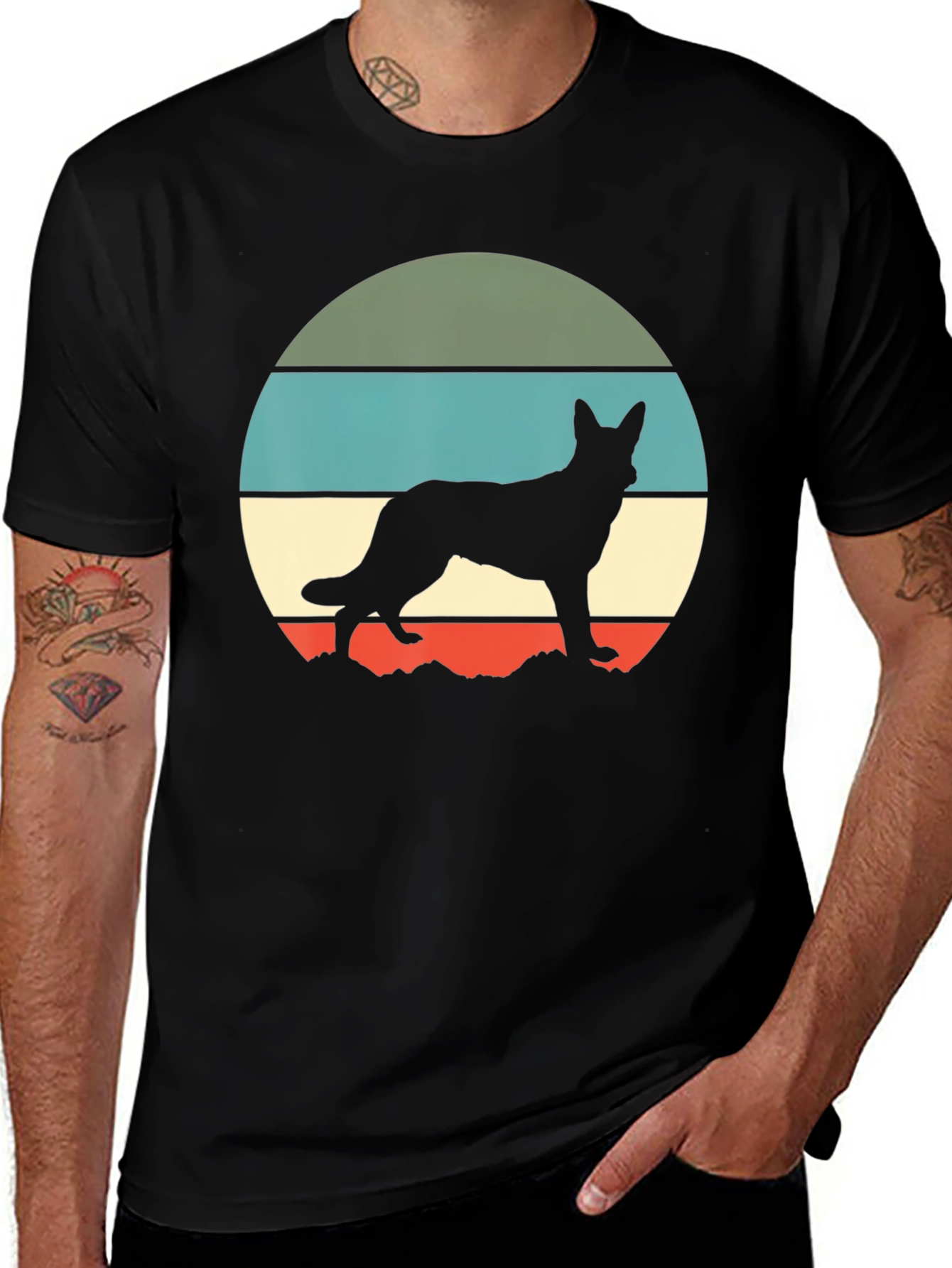 Variant 24 of Retro Dog Silhouette T-Shirt