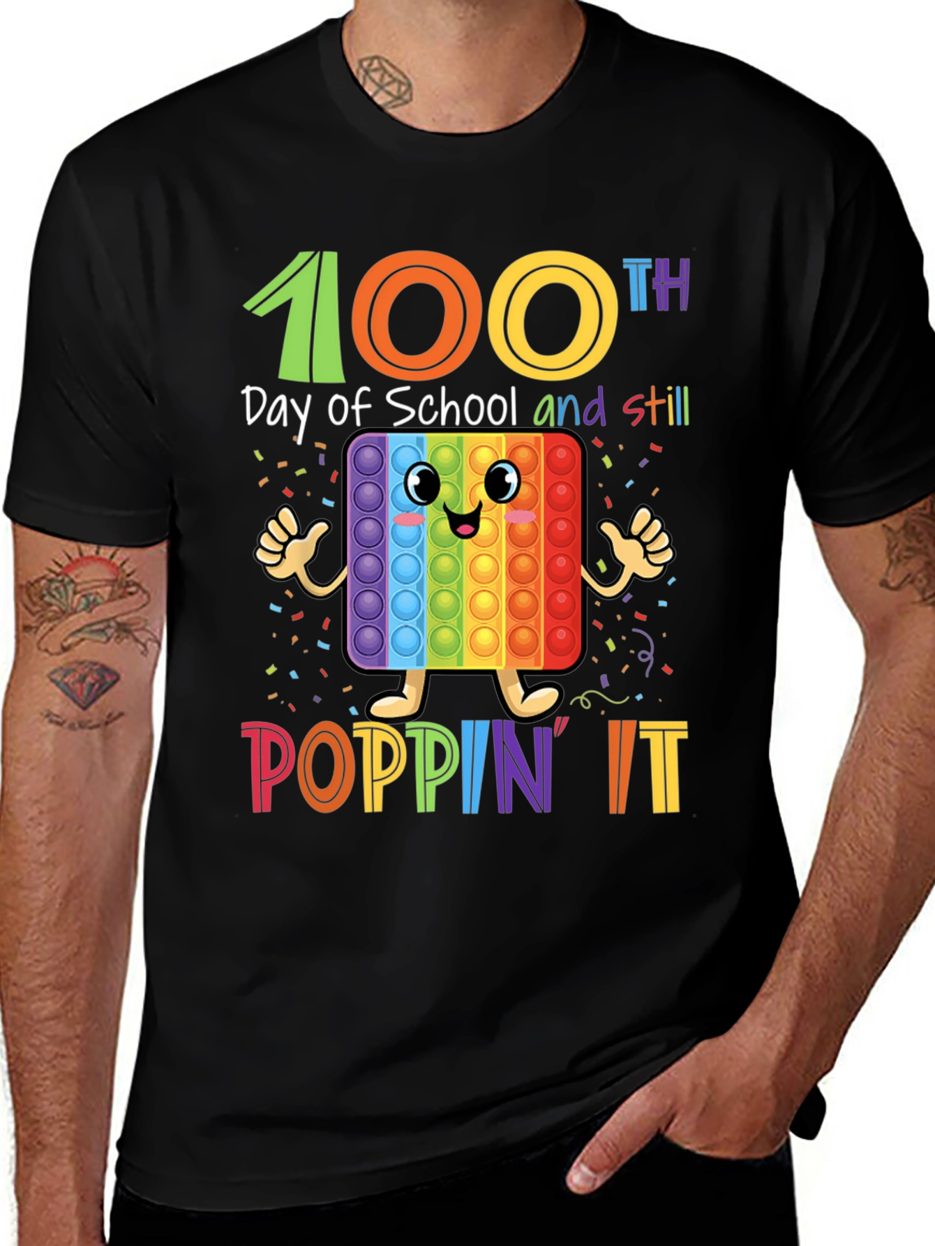 100th Day of School Poppin' It T-Shirt